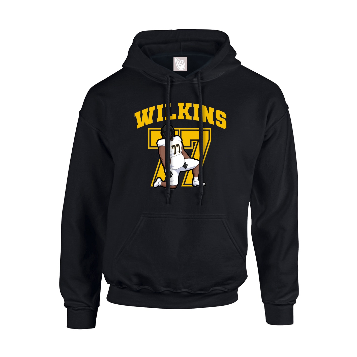 Youth Hoodie — Number in Black