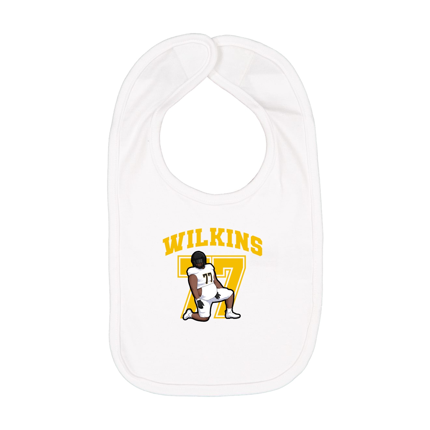 Infant Bib — Number in White