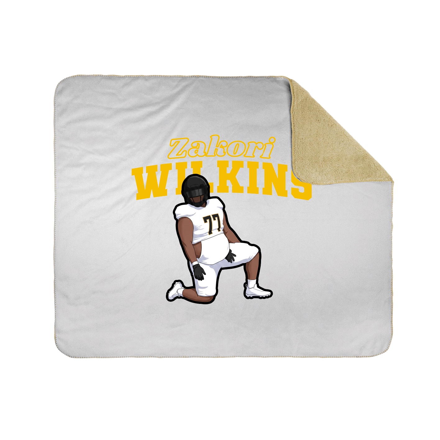 Throw Blanket — Name Arch in White