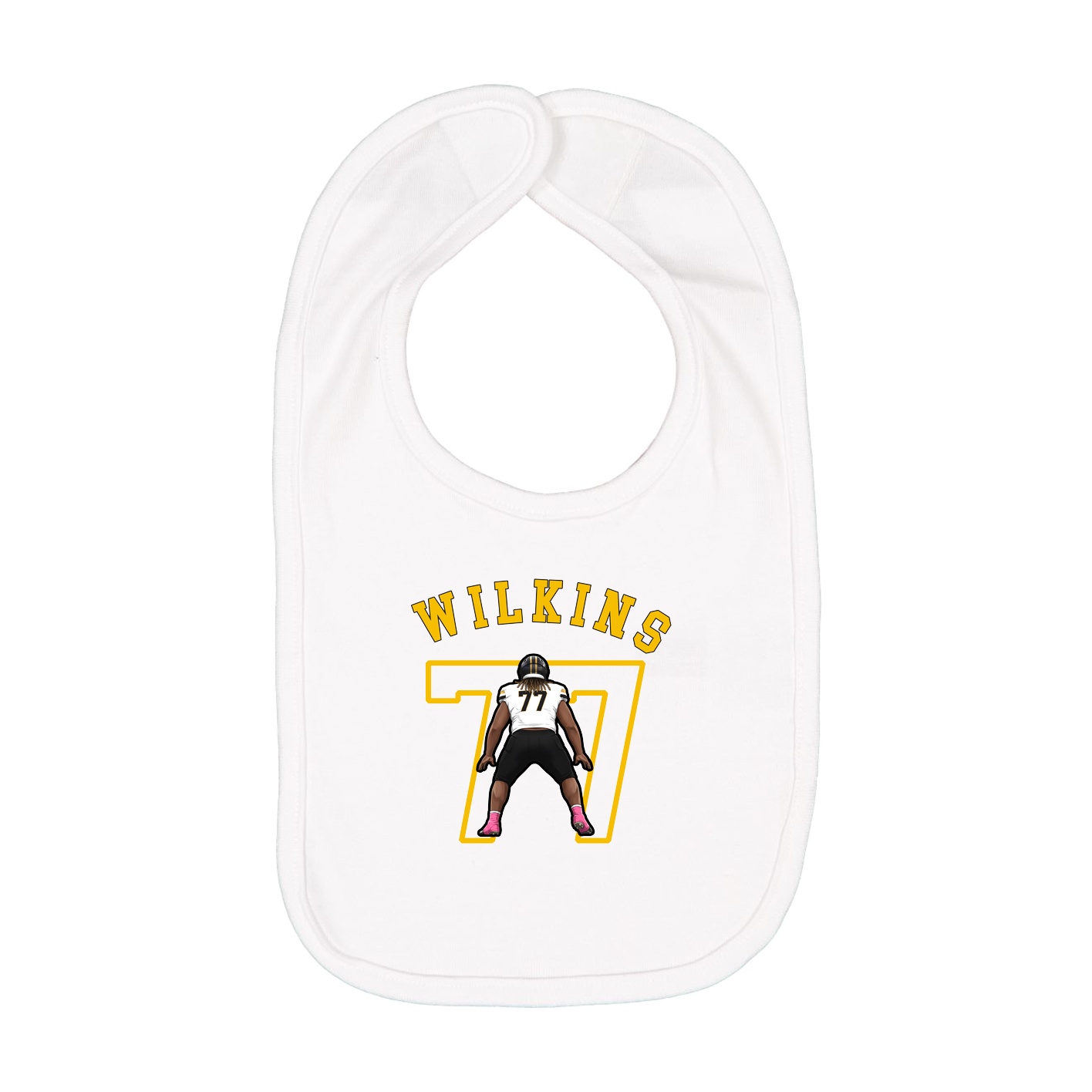 Infant Bib — Shirsey Arch in White