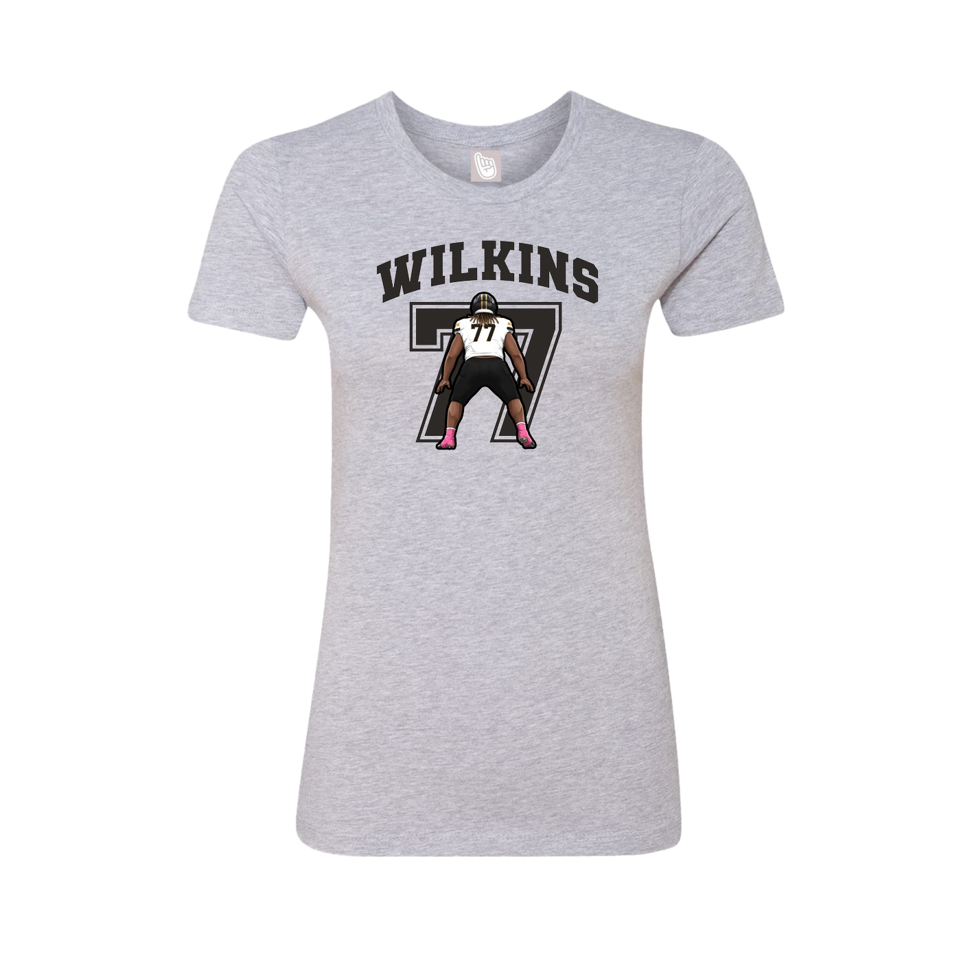 Womens Tee — Number in Grey