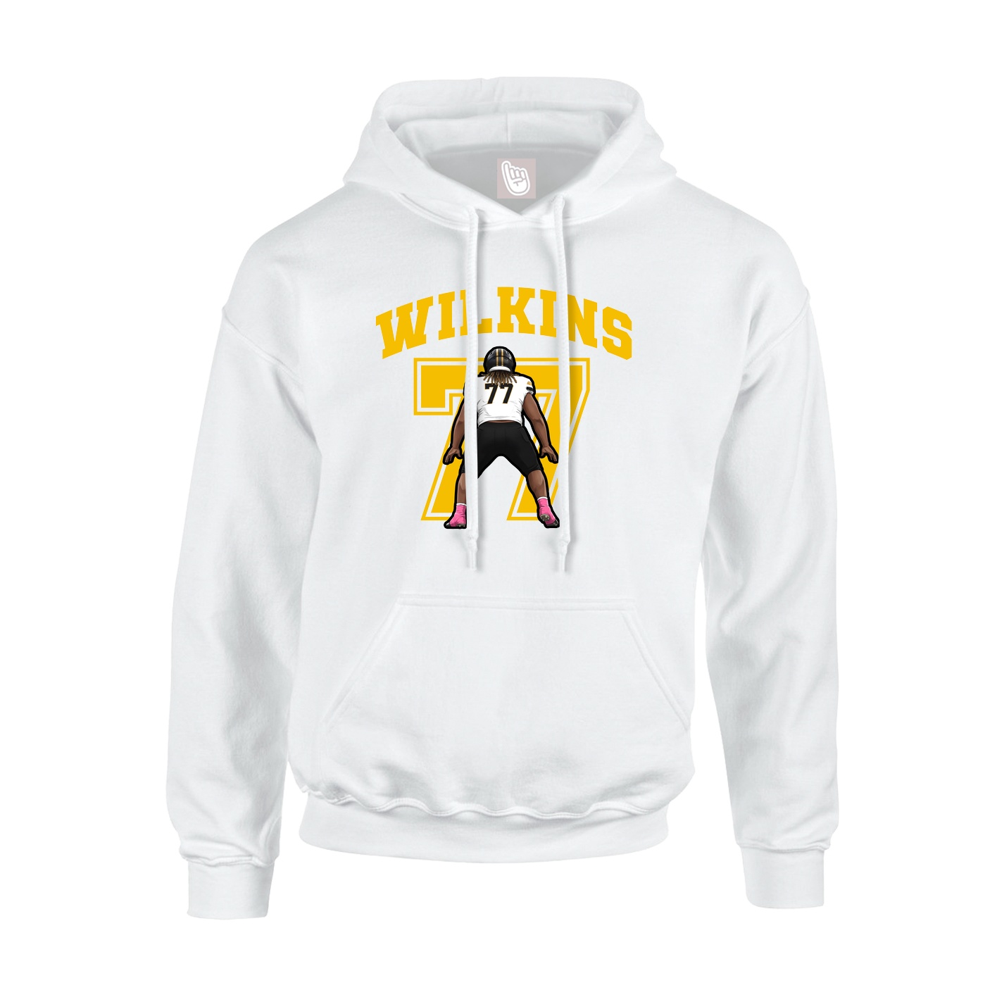 Hoodie — Number in White