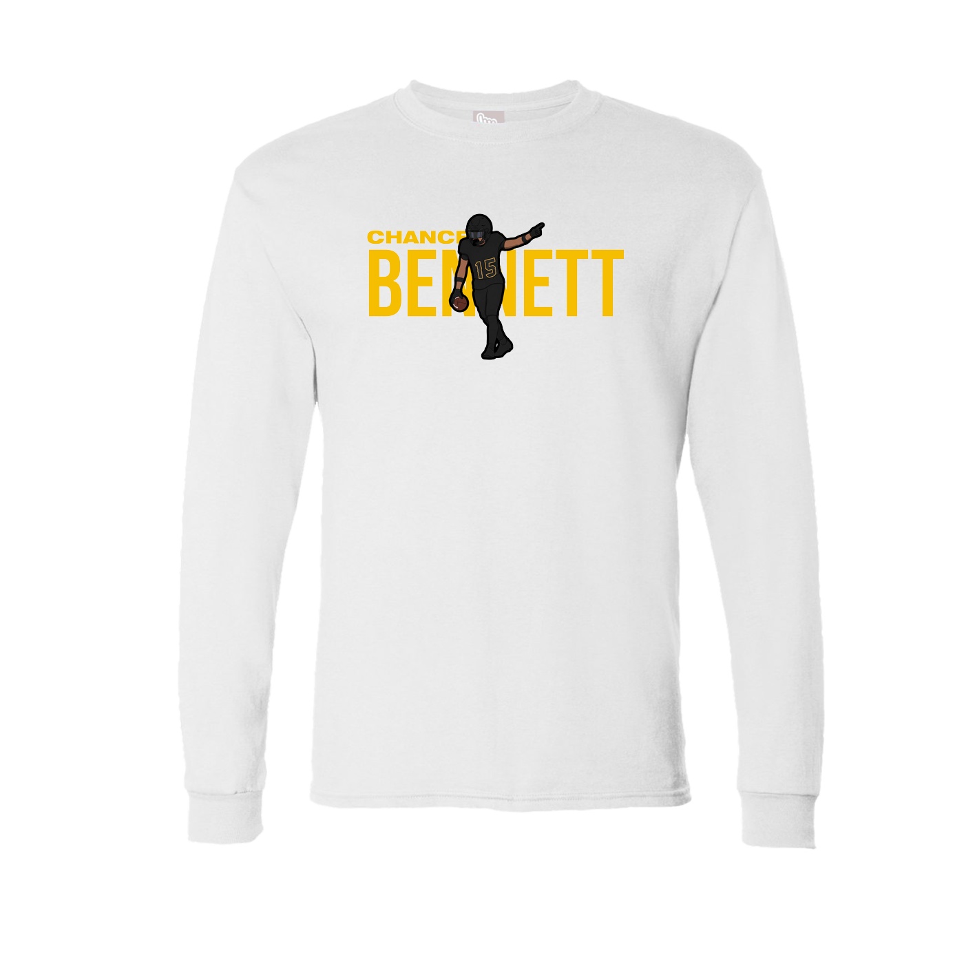 Long Sleeve Tee — Player Name in White