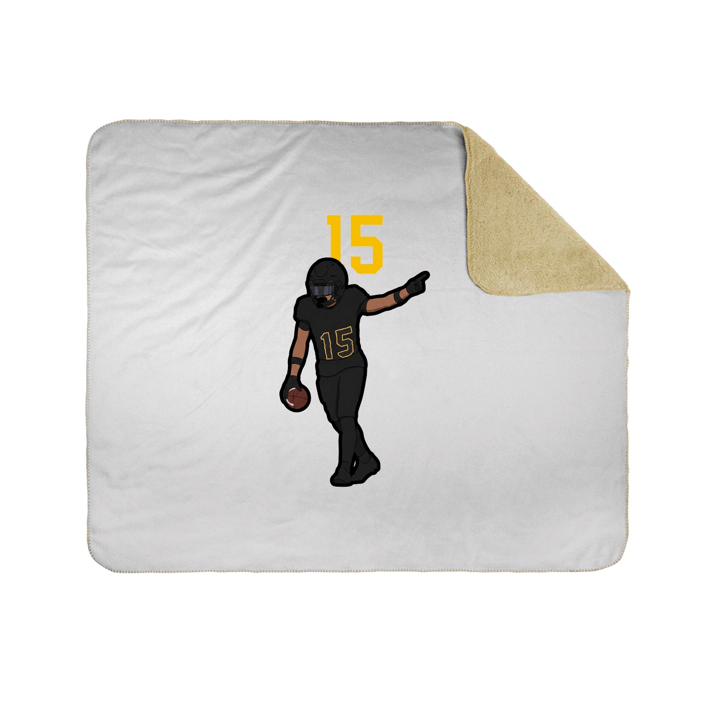 Throw Blanket — Number Top in White