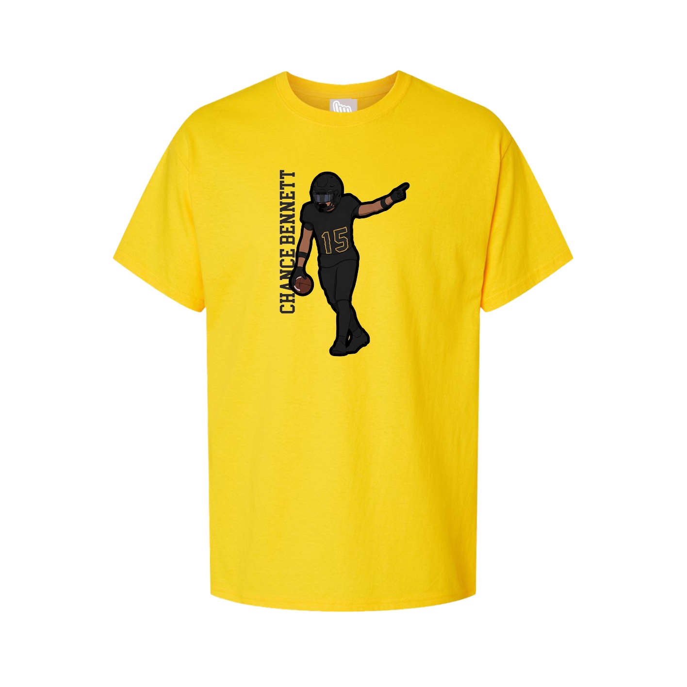 Tee — Name Vertical in Gold
