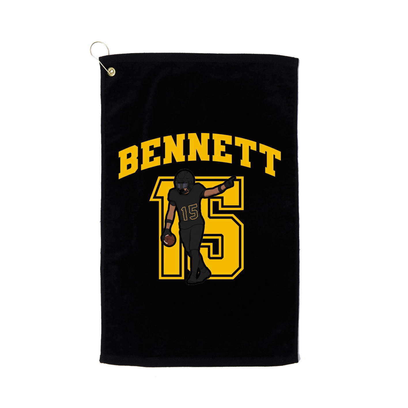 Golf Towel — Number in Black