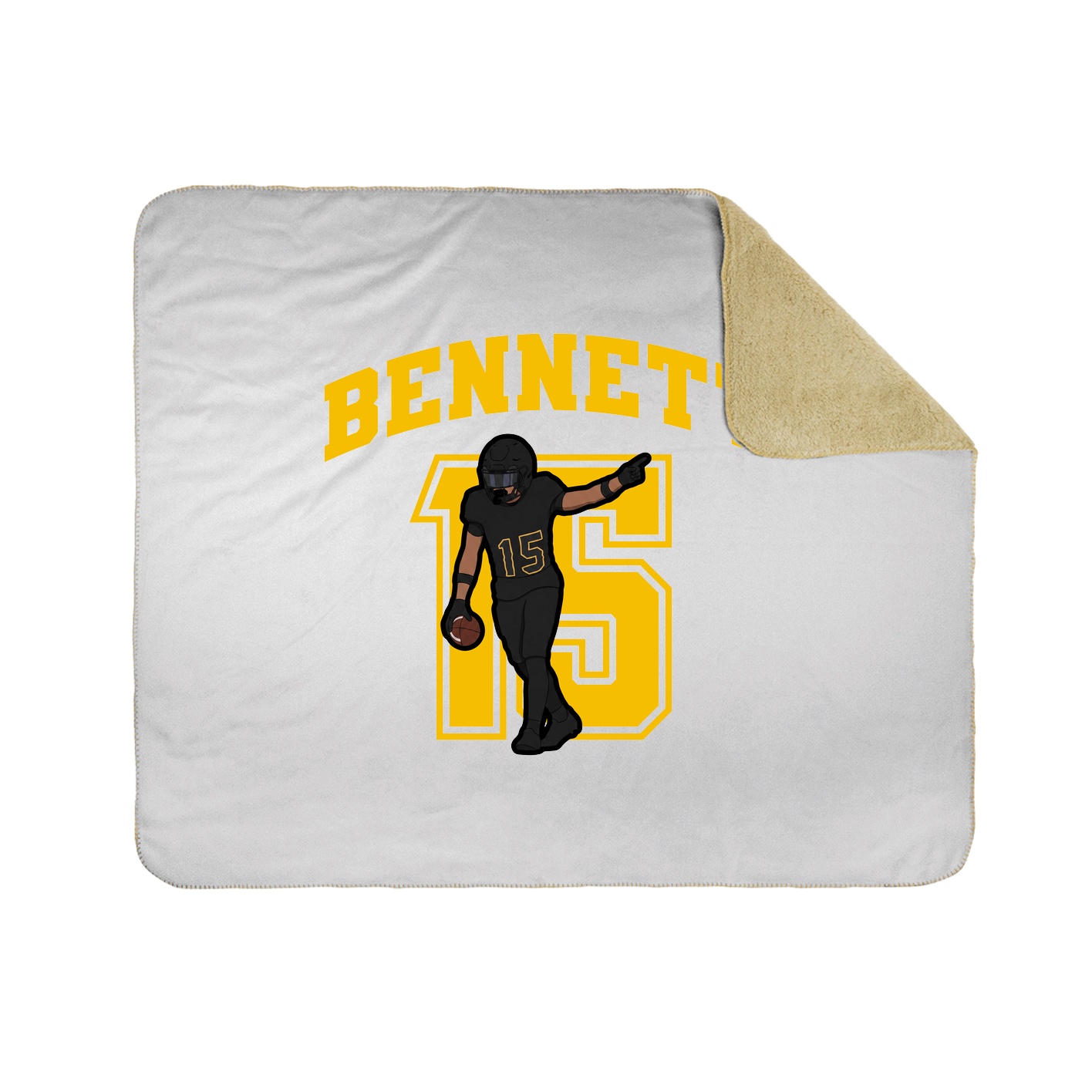 Throw Blanket — Number in White