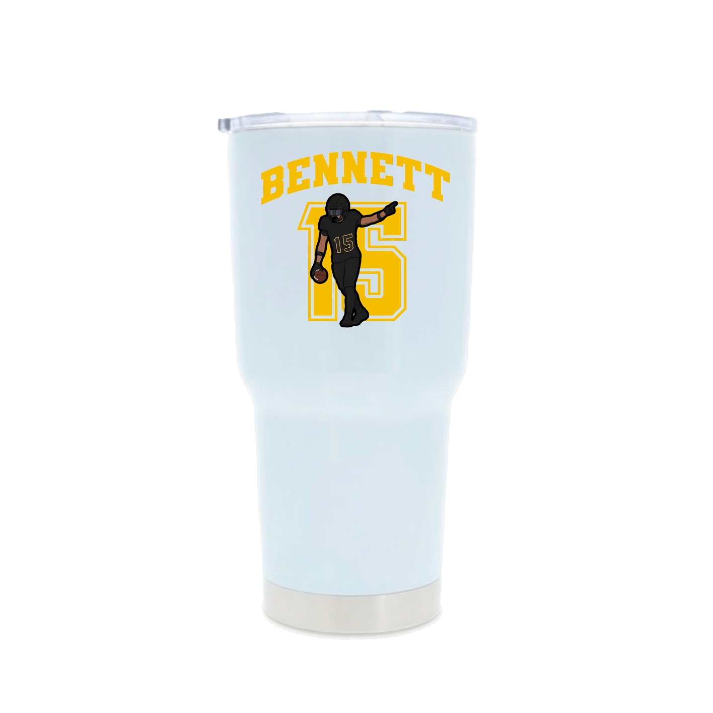 30oz Stainless Steel Tumbler — Number in White