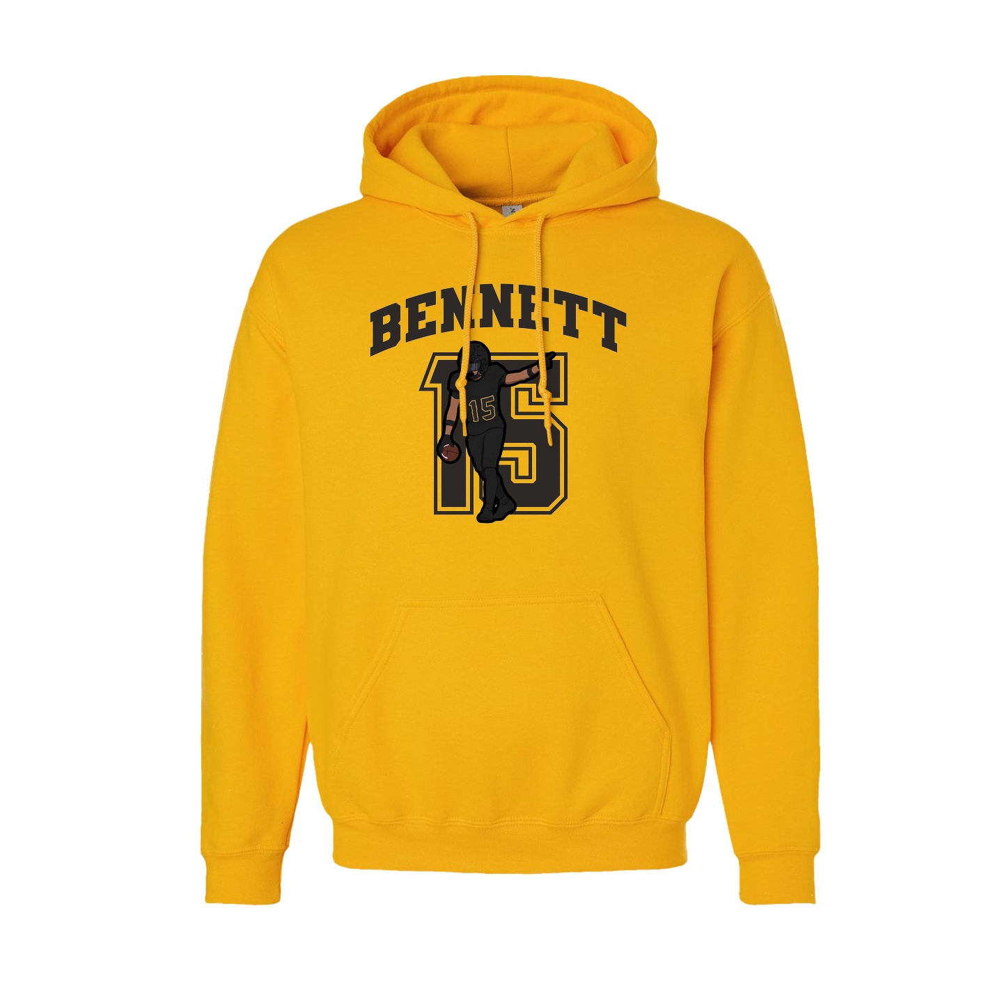 Hoodie — Number in Gold