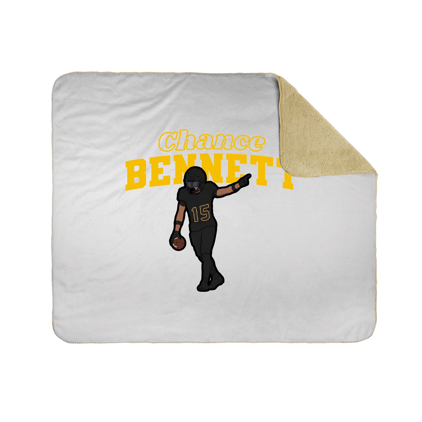 Throw Blanket — Name Arch in White