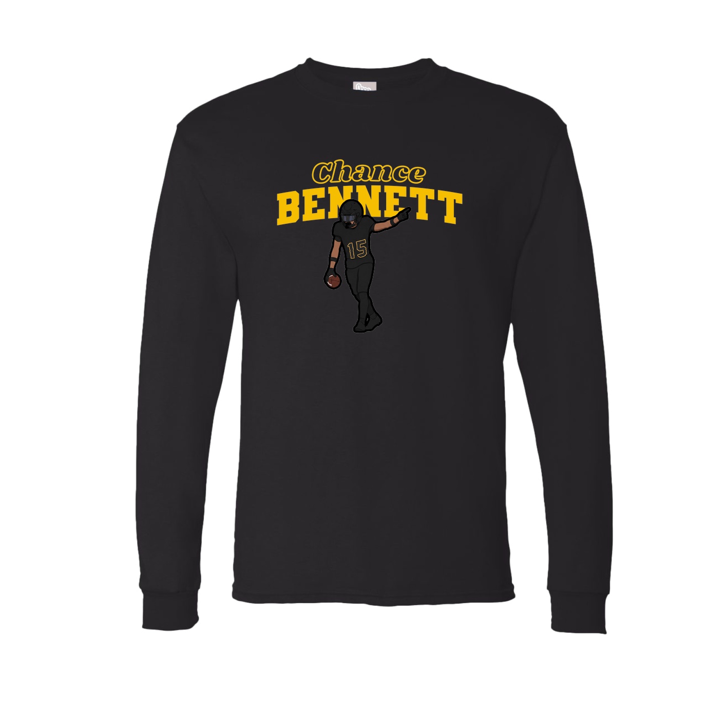 Long Sleeve Tee — Name Arch in Black
