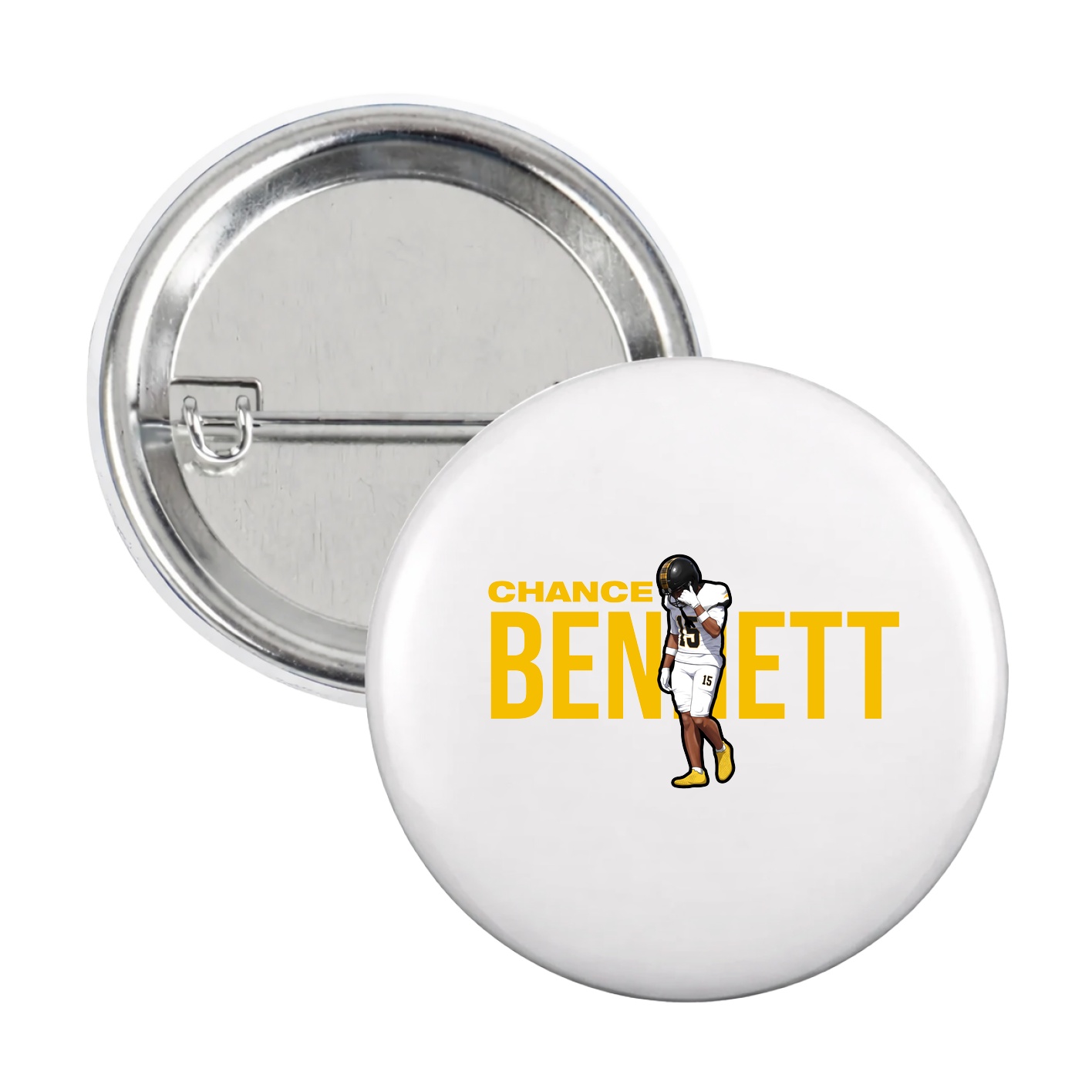 Game Day Button — Player Name in White