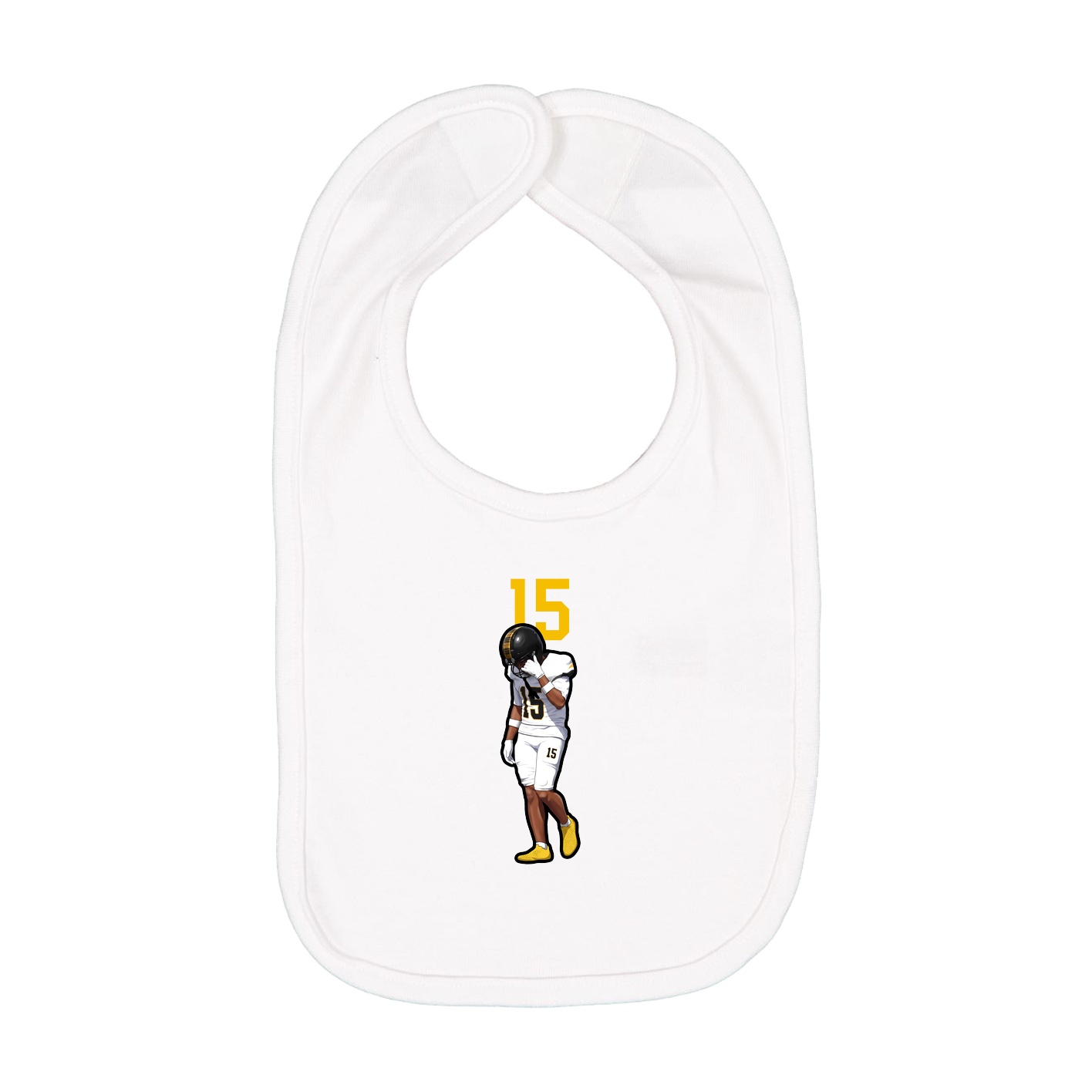 Infant Bib — Number Top in White