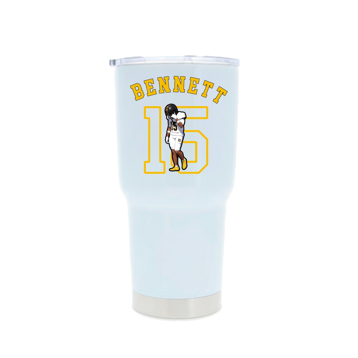 30oz Stainless Steel Tumbler — Shirsey Arch in White