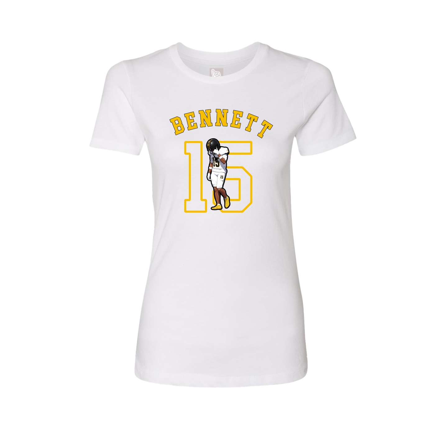 Fitted Women's Tee — Shirsey Arch in White