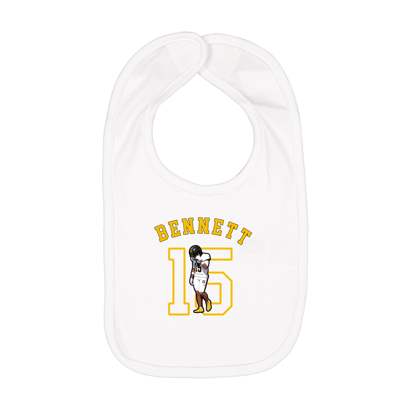 Infant Bib — Shirsey Arch in White