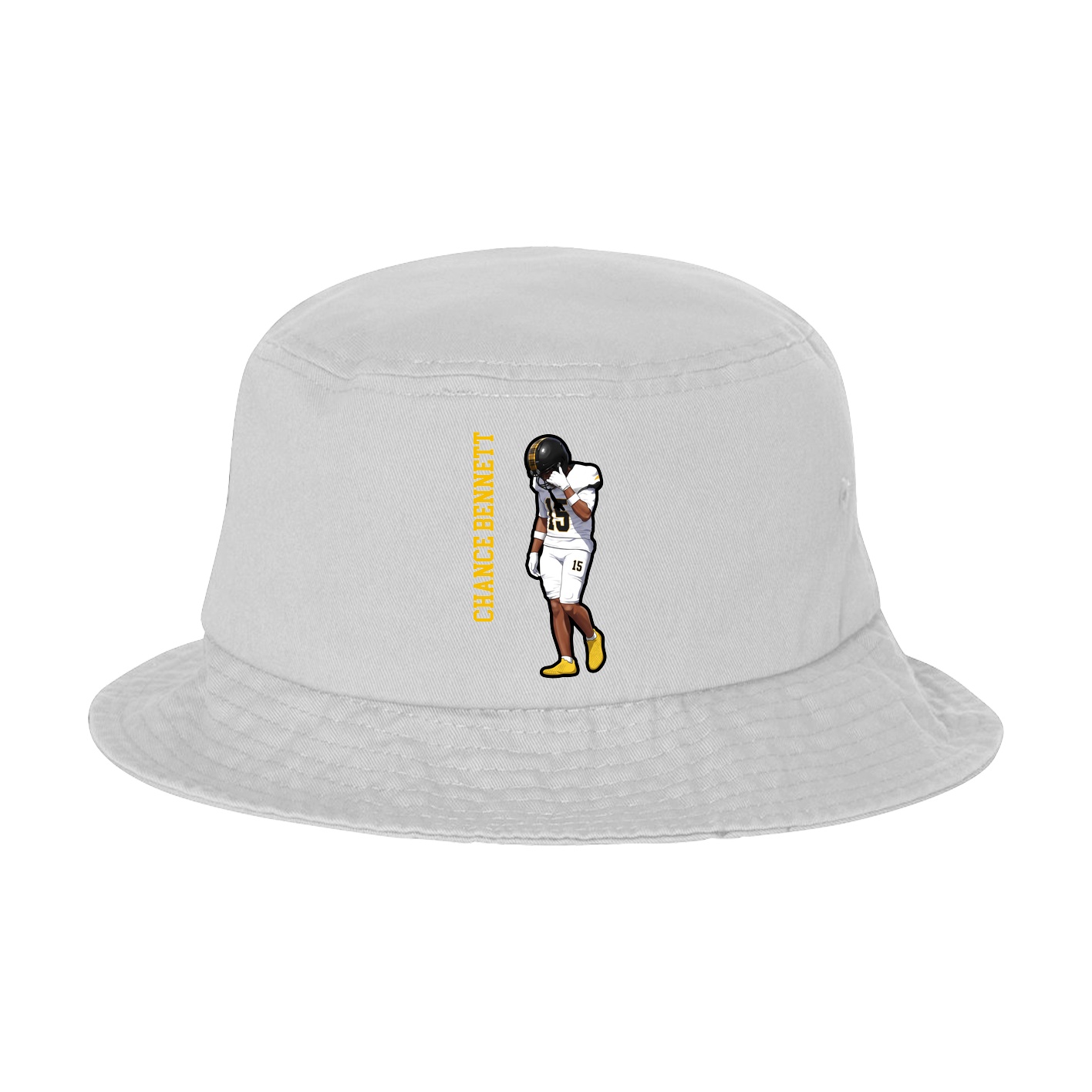 Bucket Cap — Name Vertical in White