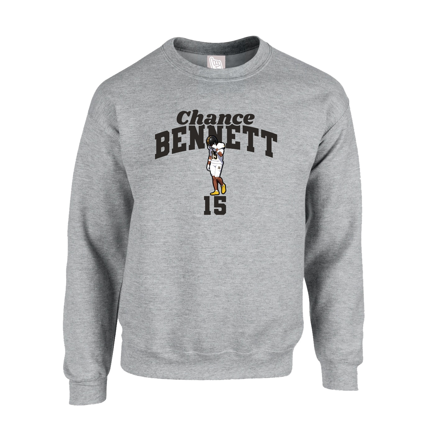 Fleece Crew — Signature Arch in Grey