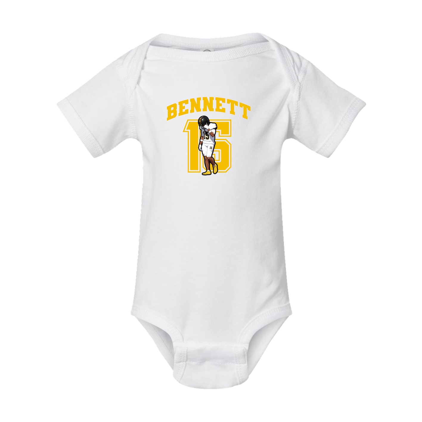 Baby Onesie — Number in White