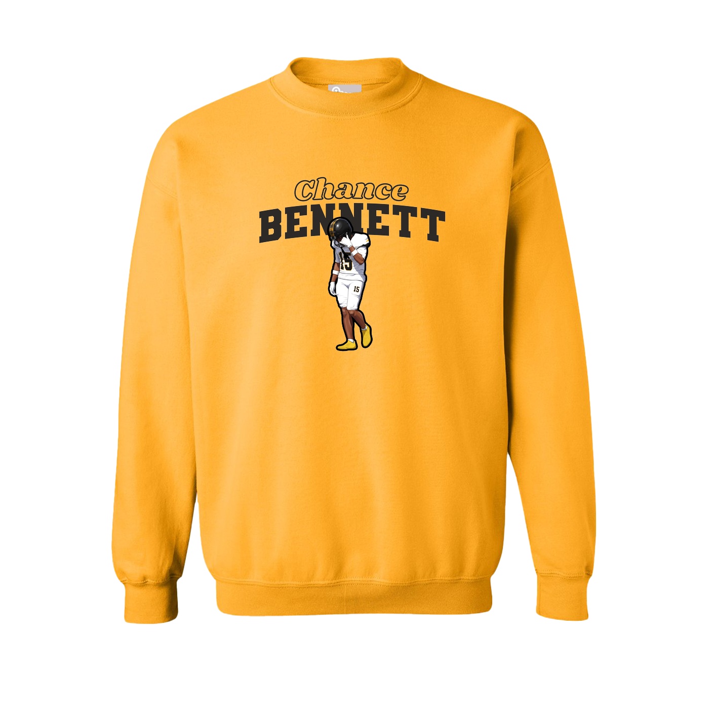 Fleece Crew — Name Arch in Gold