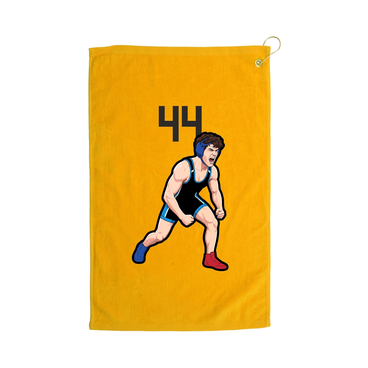 Golf Towel — Number Top in Gold
