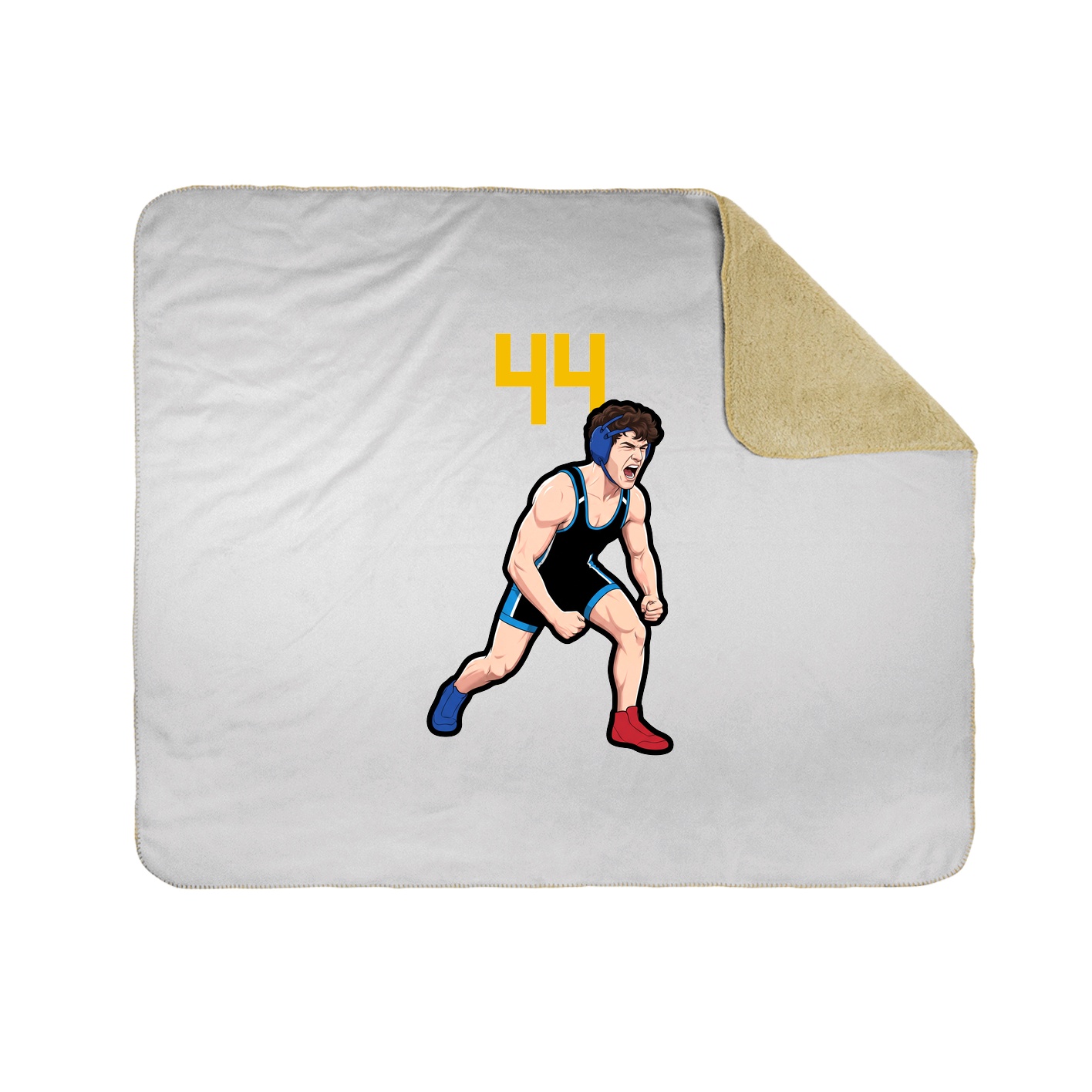 Throw Blanket — Number Top in White