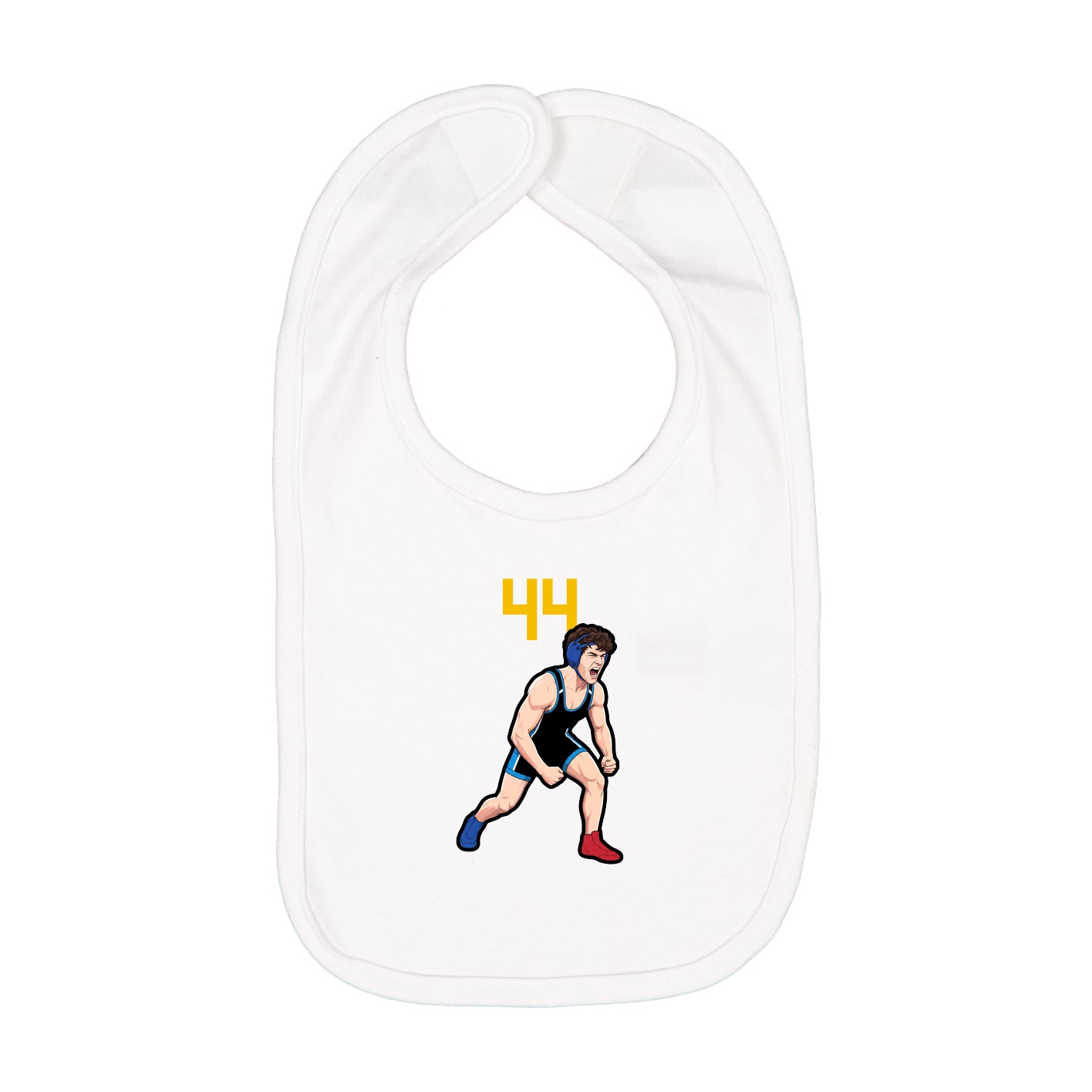 Infant Bib — Number Top in White