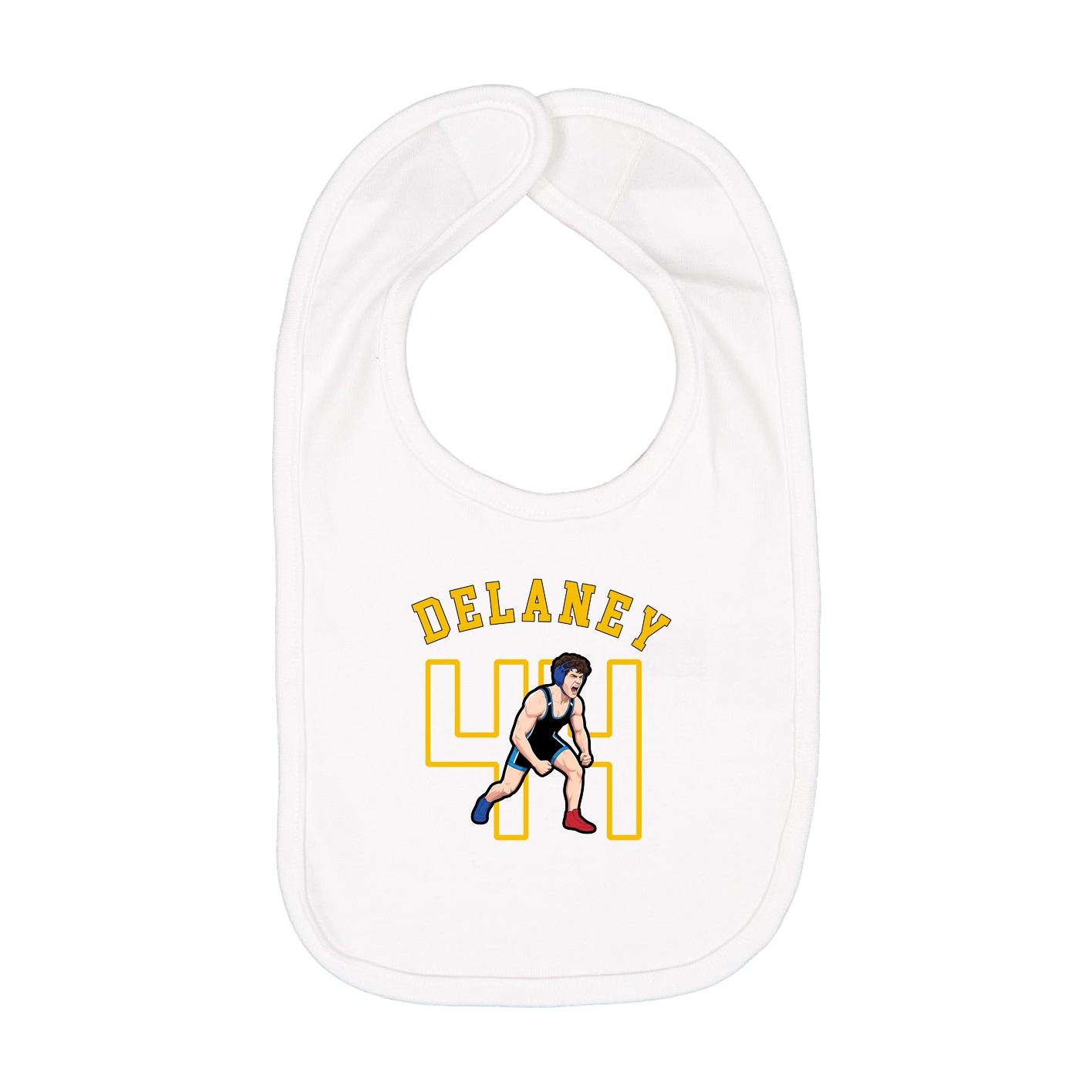 Infant Bib — Shirsey Arch in White