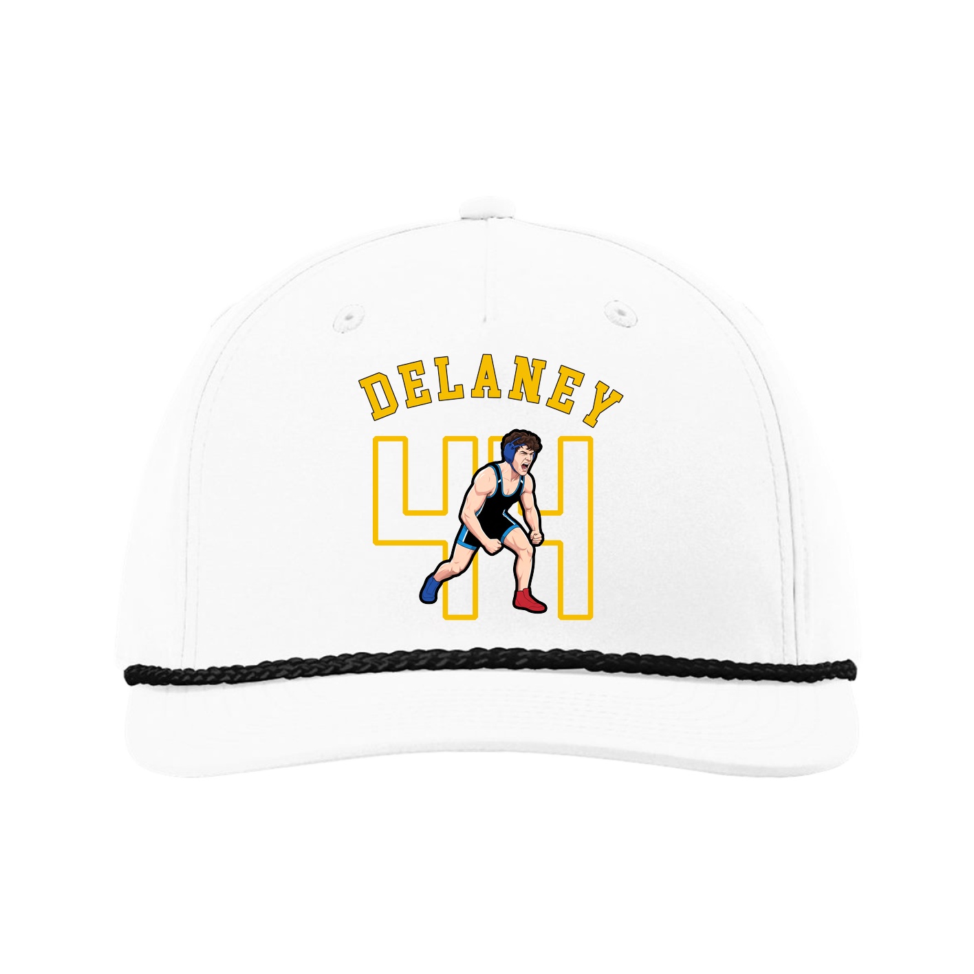 Five-Panel Classic Rope Cap — Shirsey Arch in White