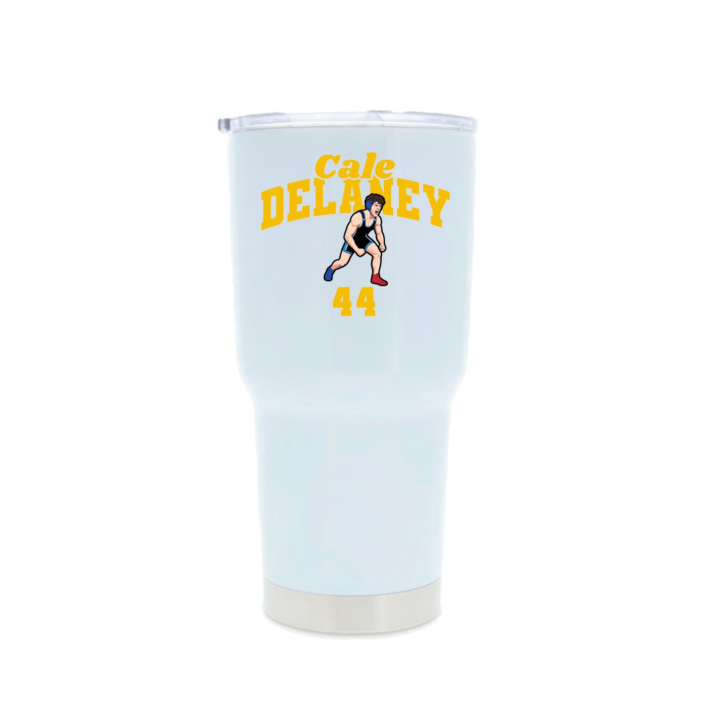 30oz Stainless Steel Tumbler — Signature Arch in White