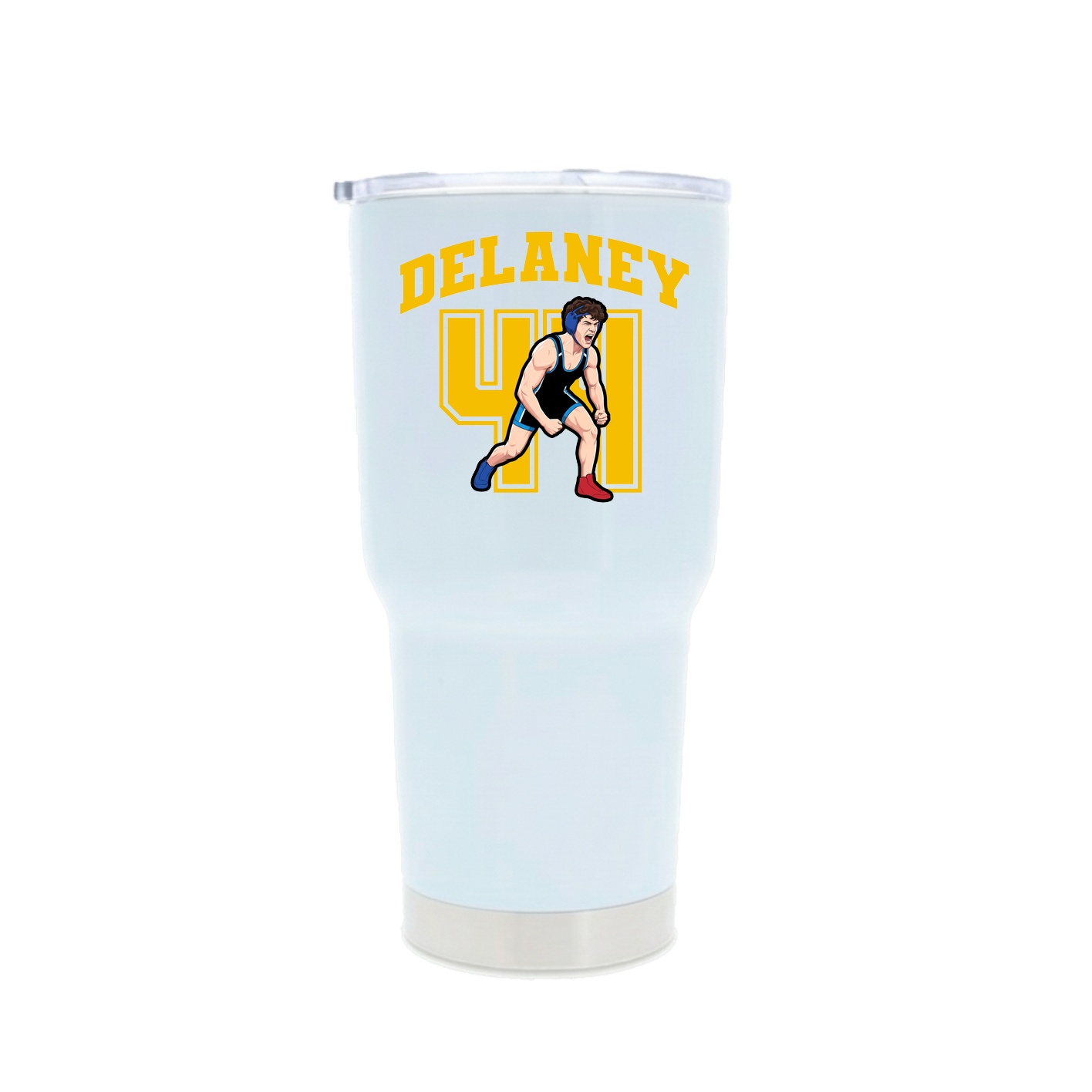 30oz Stainless Steel Tumbler — Number in White