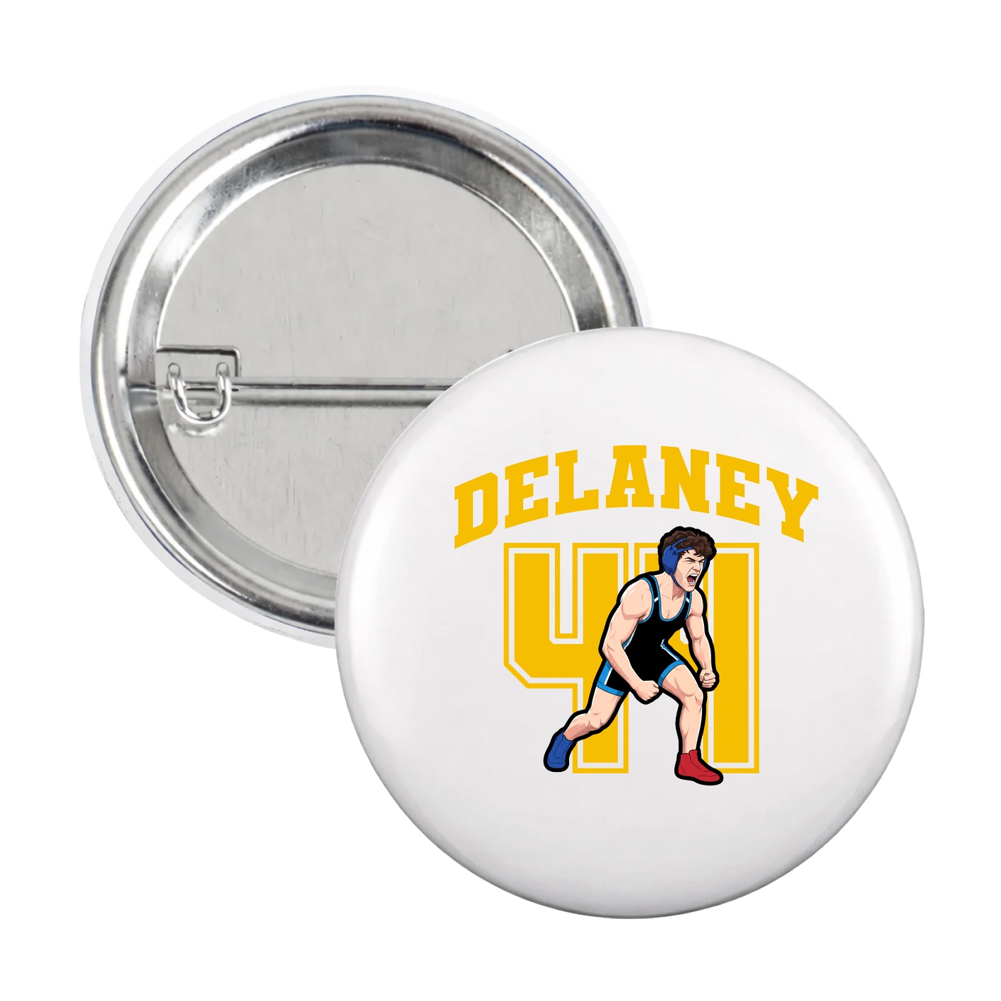 Game Day Button — Number in White