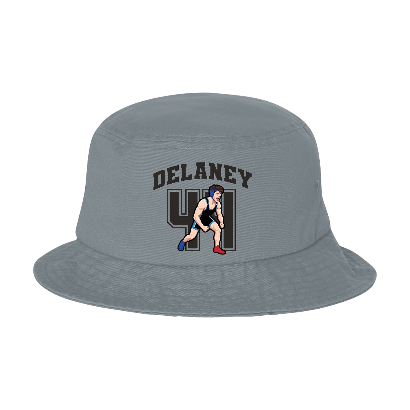 Bucket Cap — Number in Grey