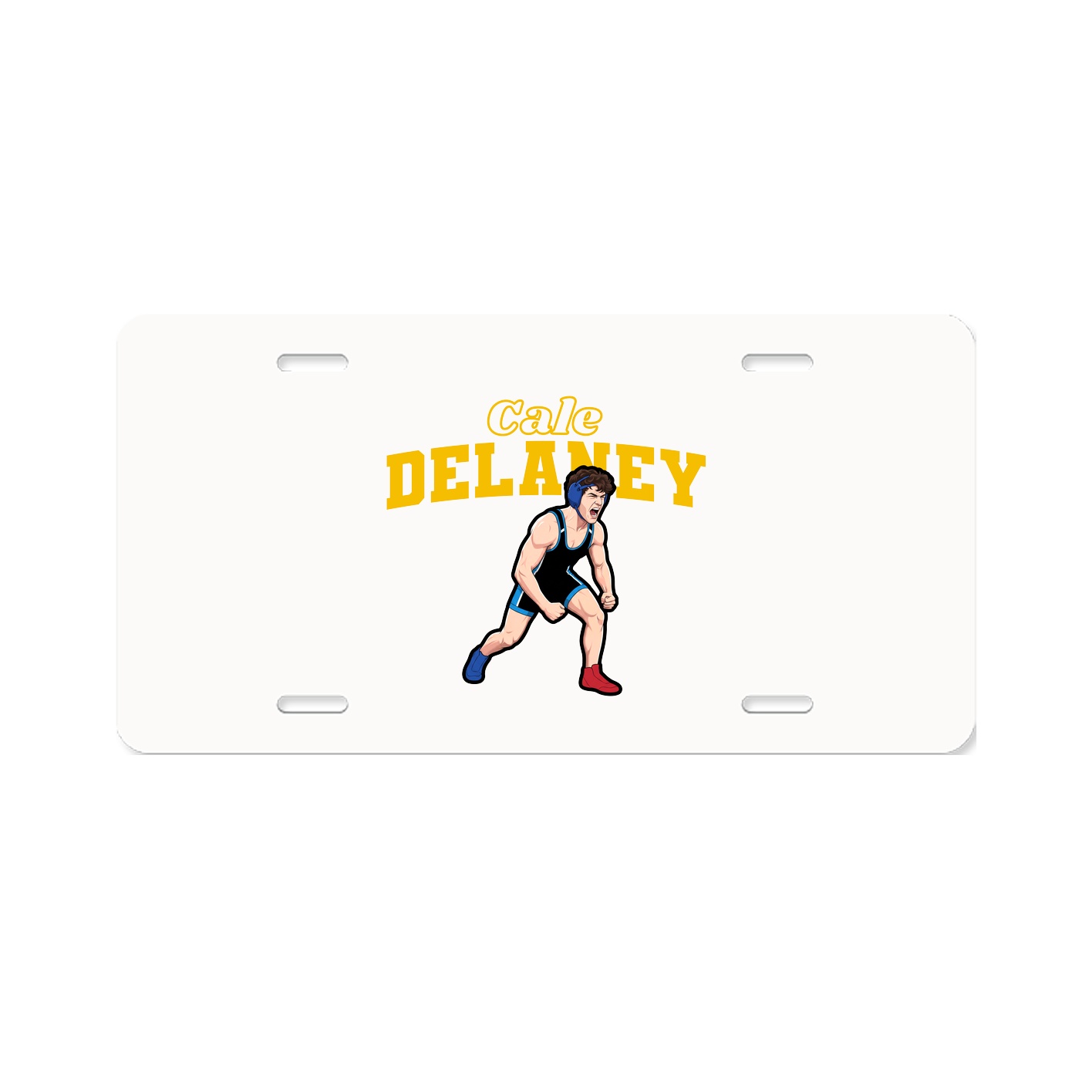 License Plate — Name Arch in Classic