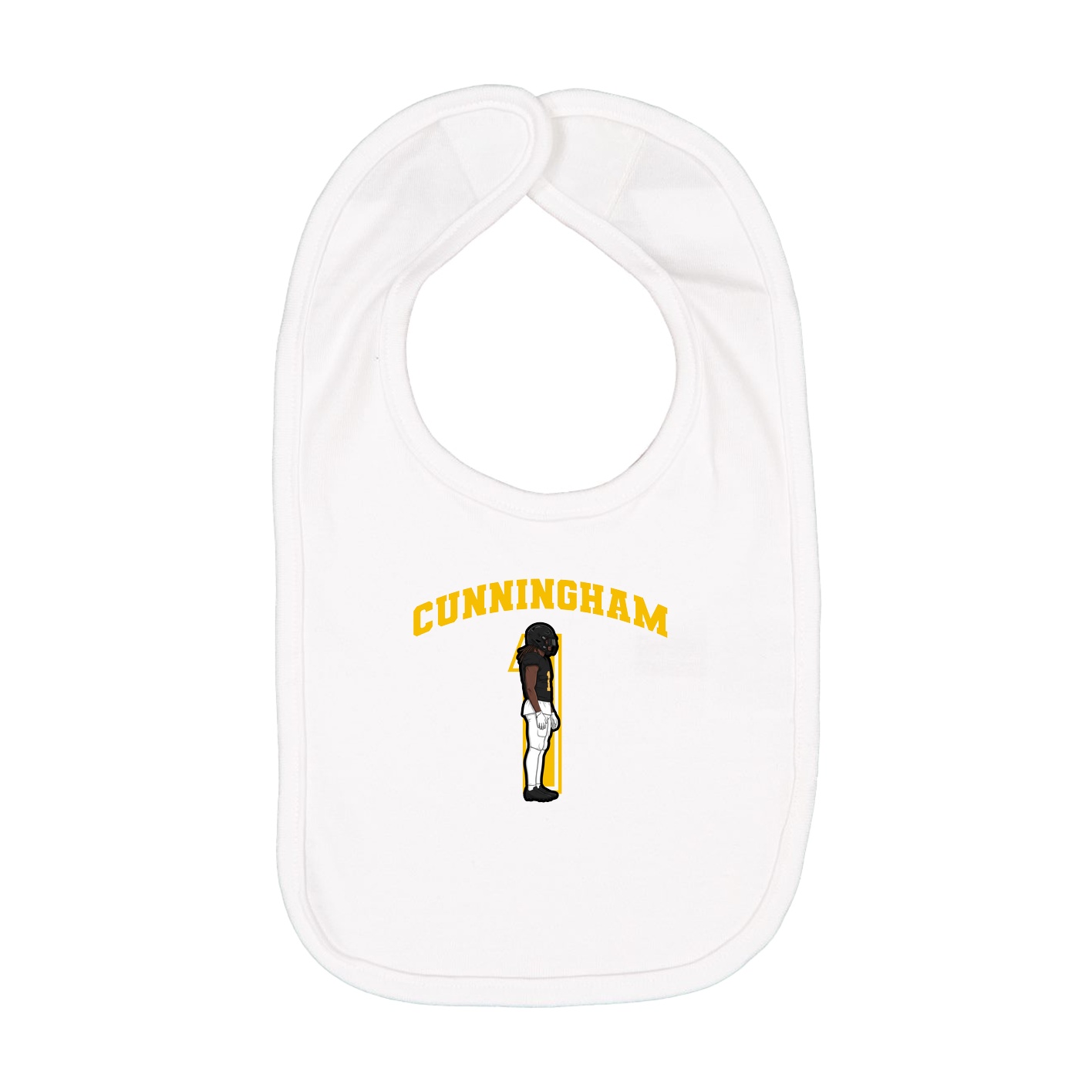 Infant Bib — Number in White