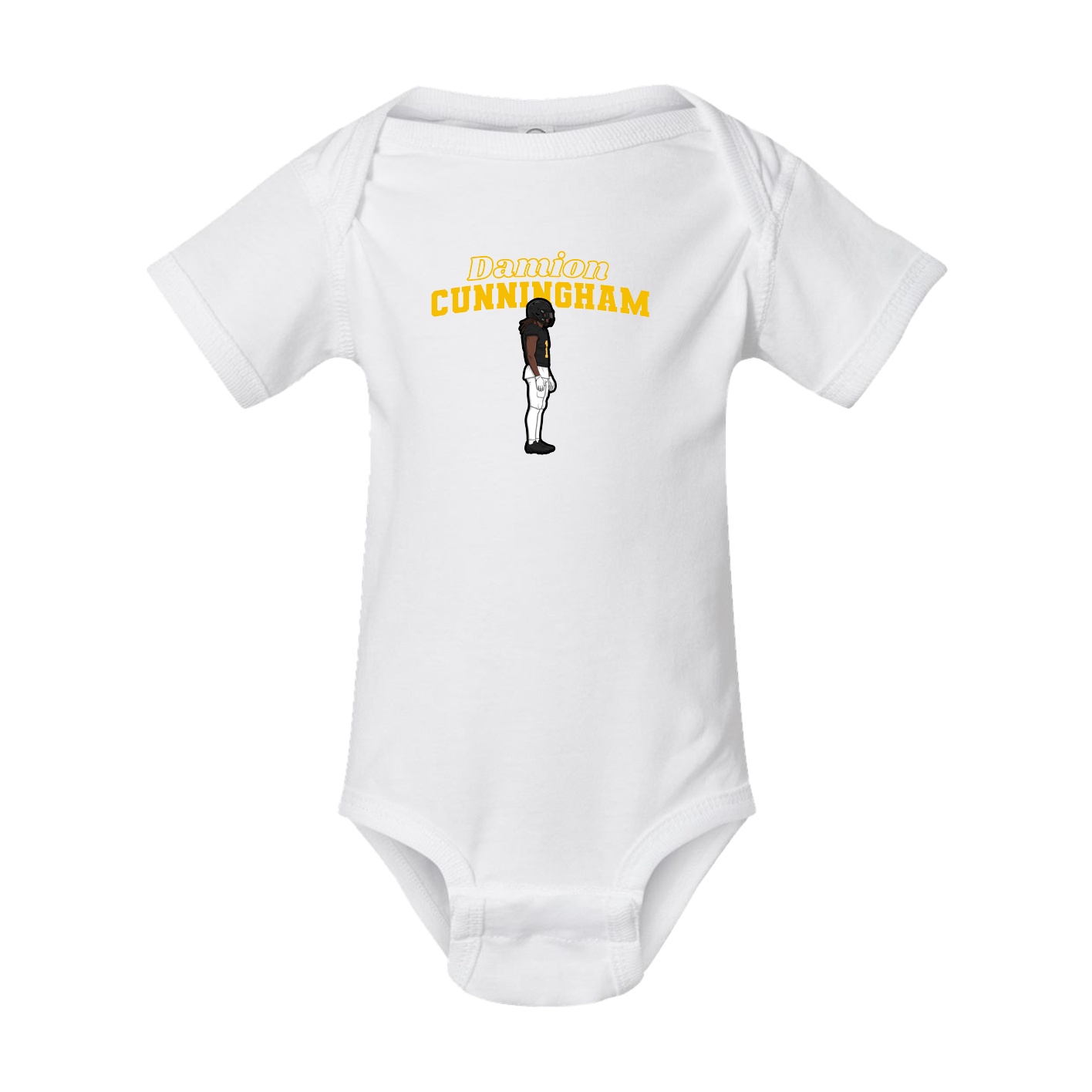 Baby Onesie — Name Arch in White