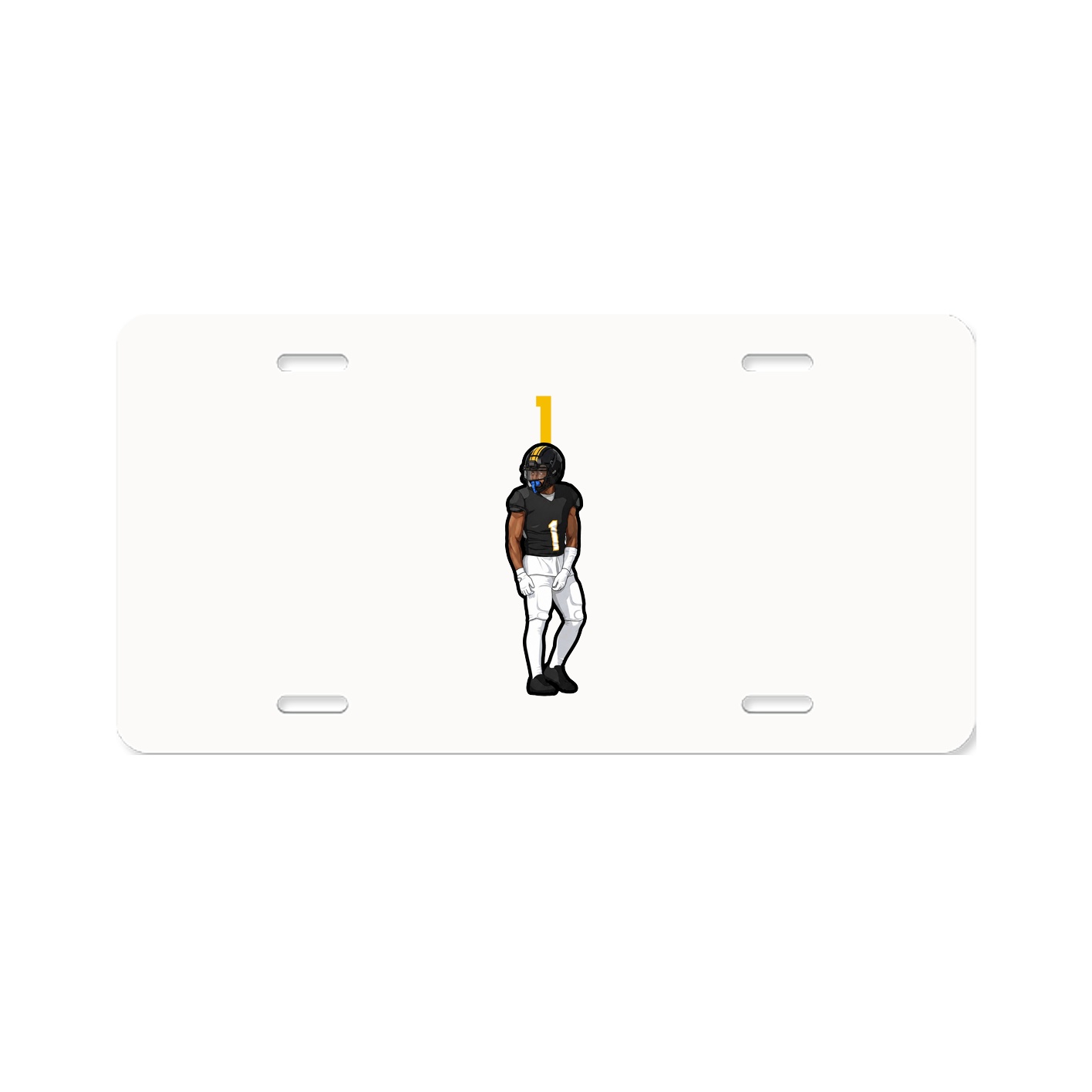 License Plate — Number Top in Classic