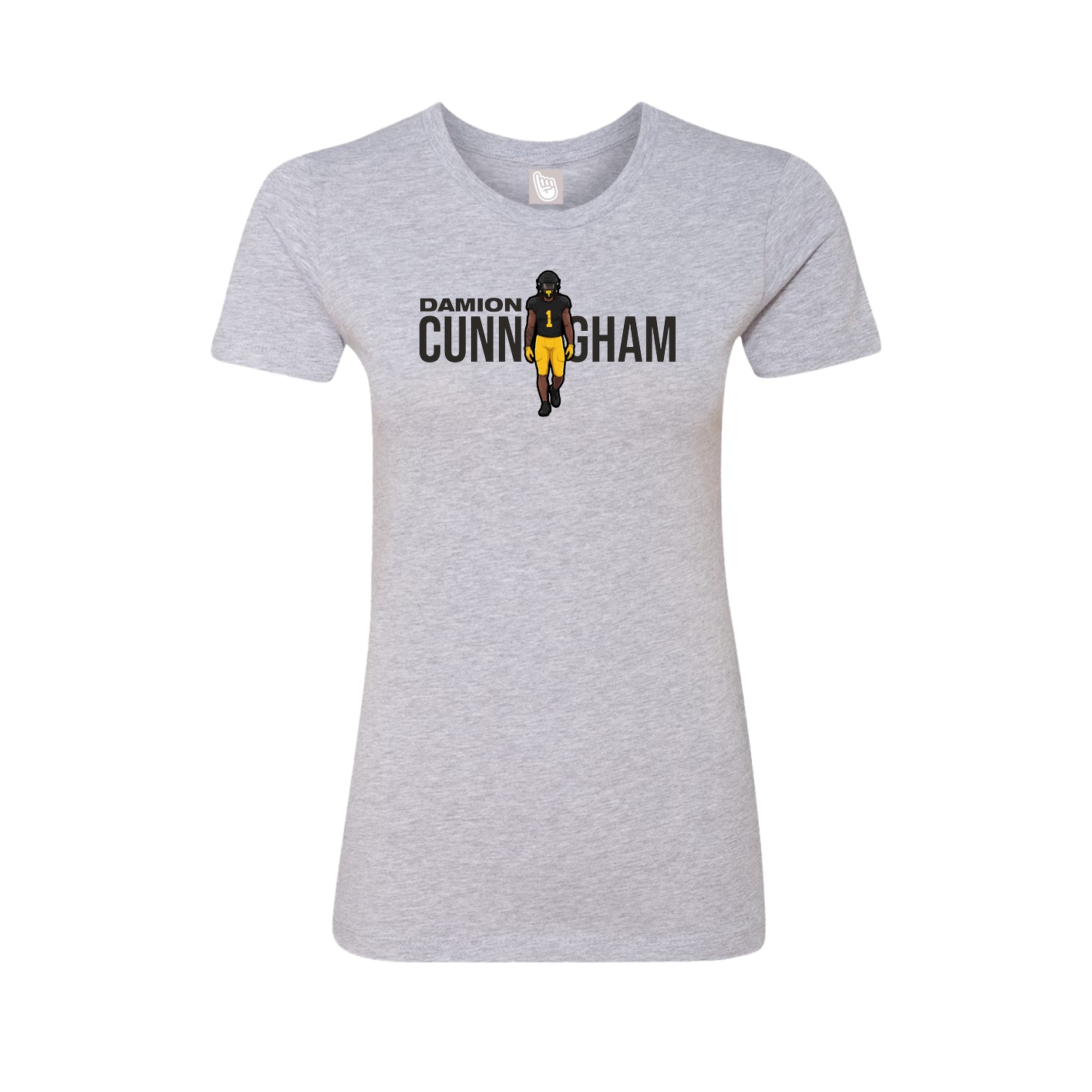 Fitted Women's Tee — Player Name in Grey