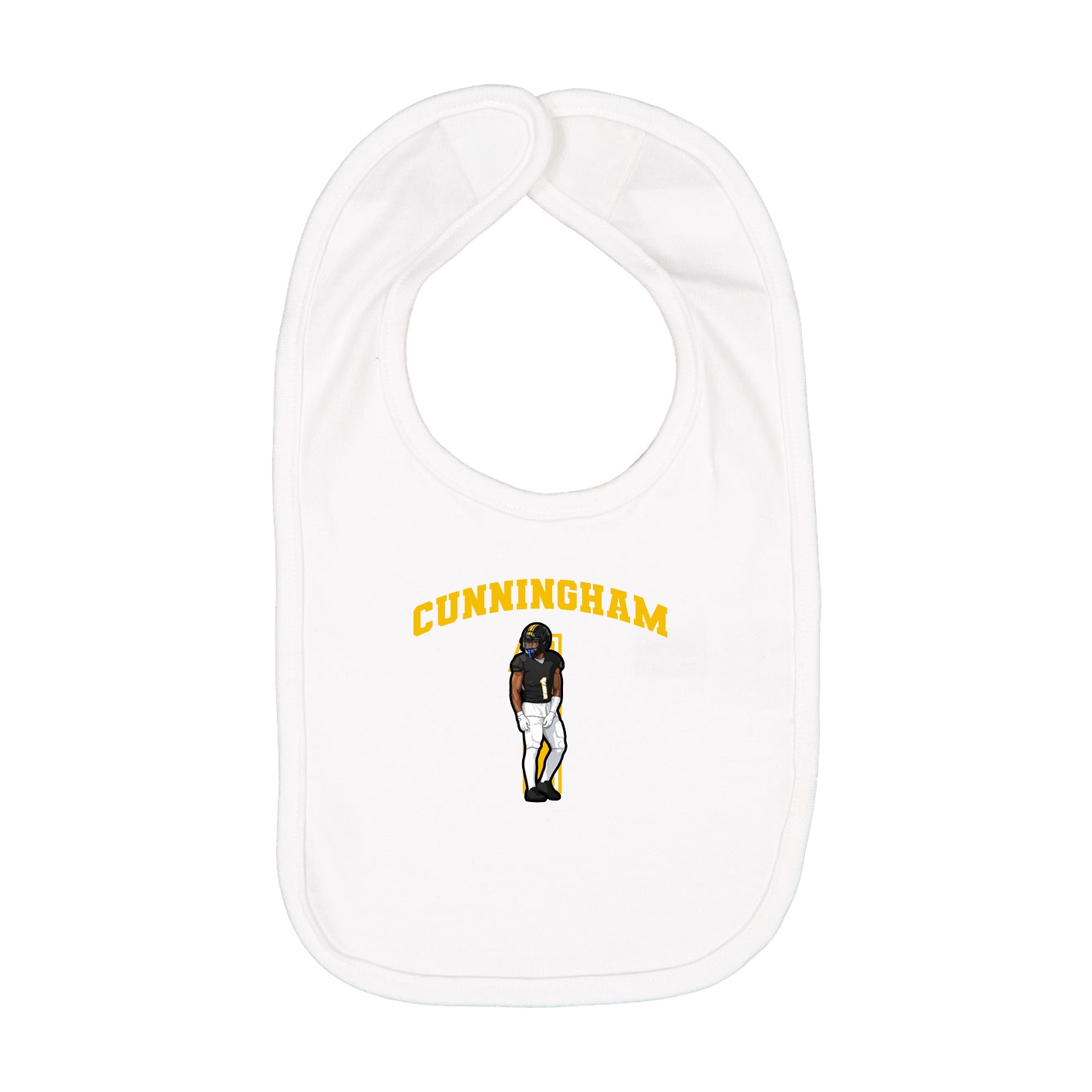 Infant Bib — Number in White
