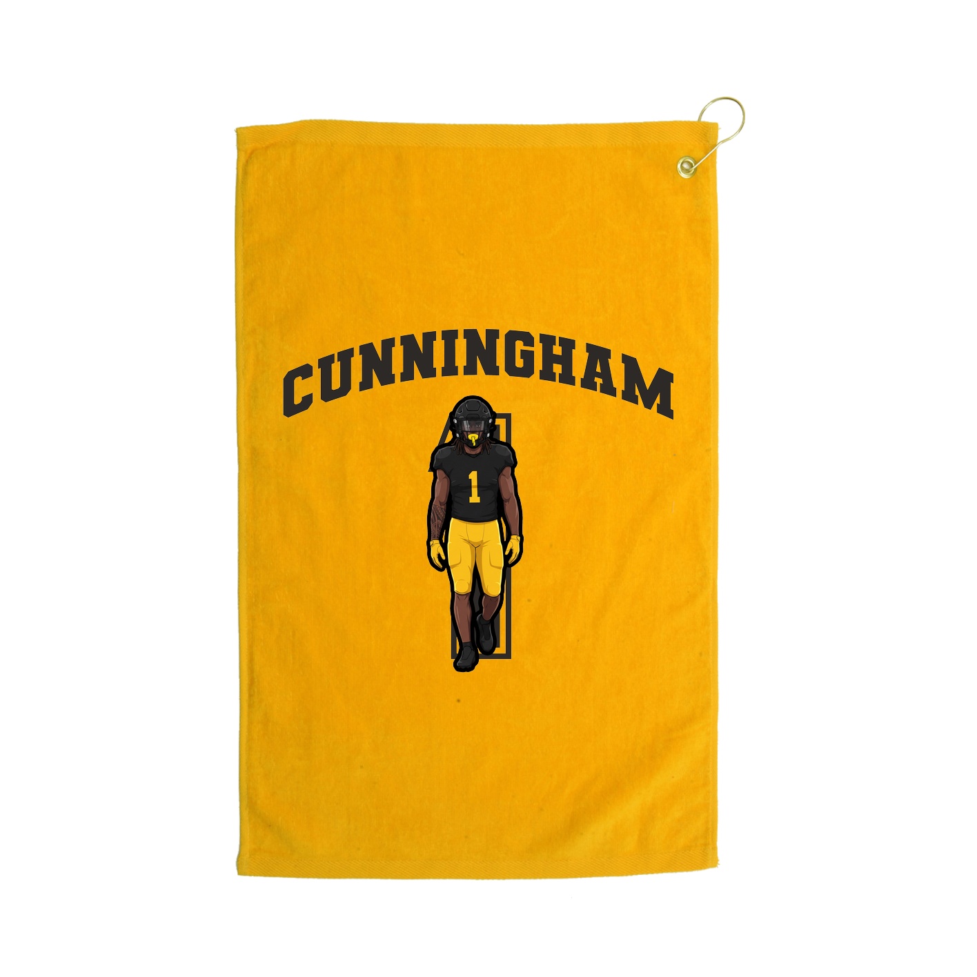 Golf Towel — Number in Gold