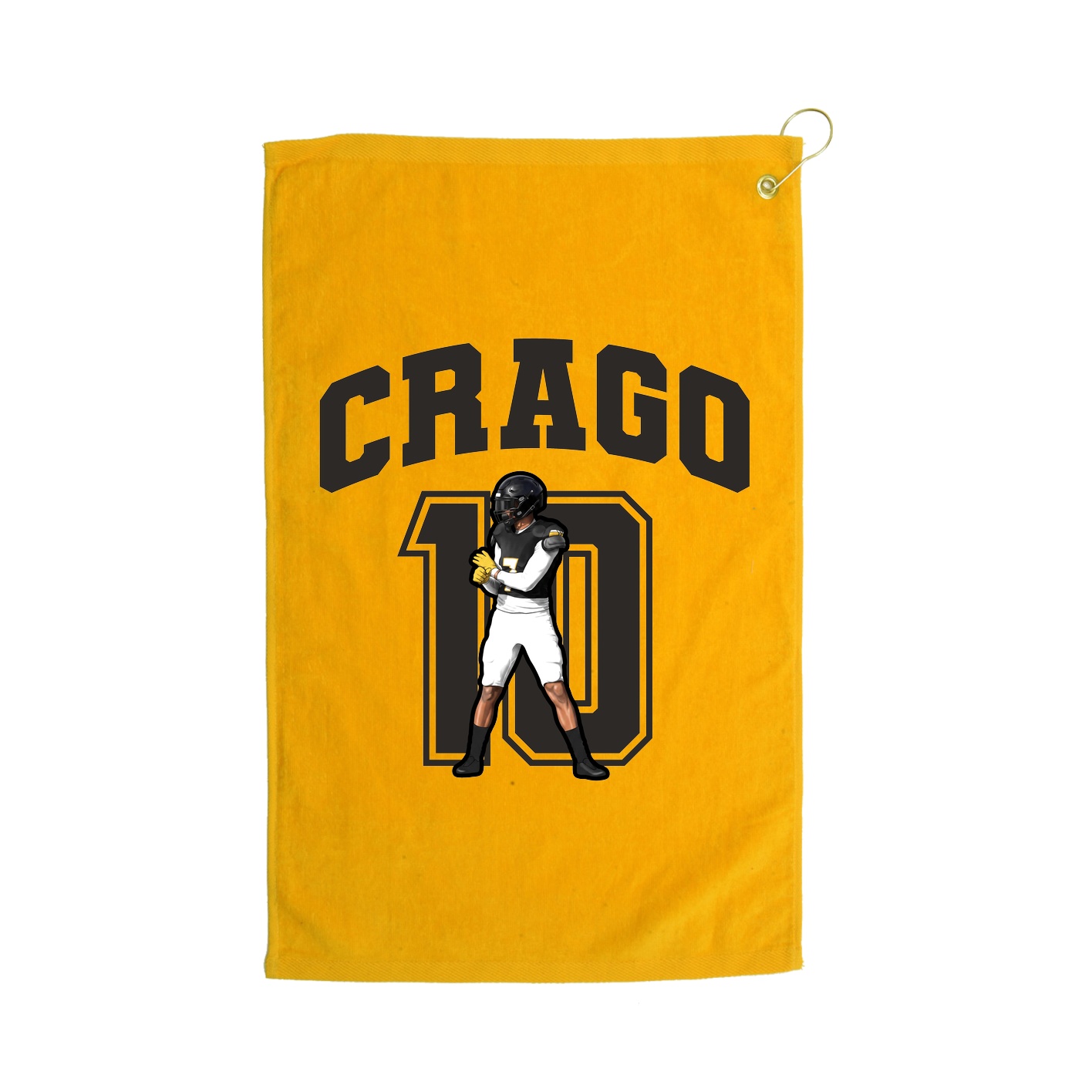 Golf Towel — Number in Gold