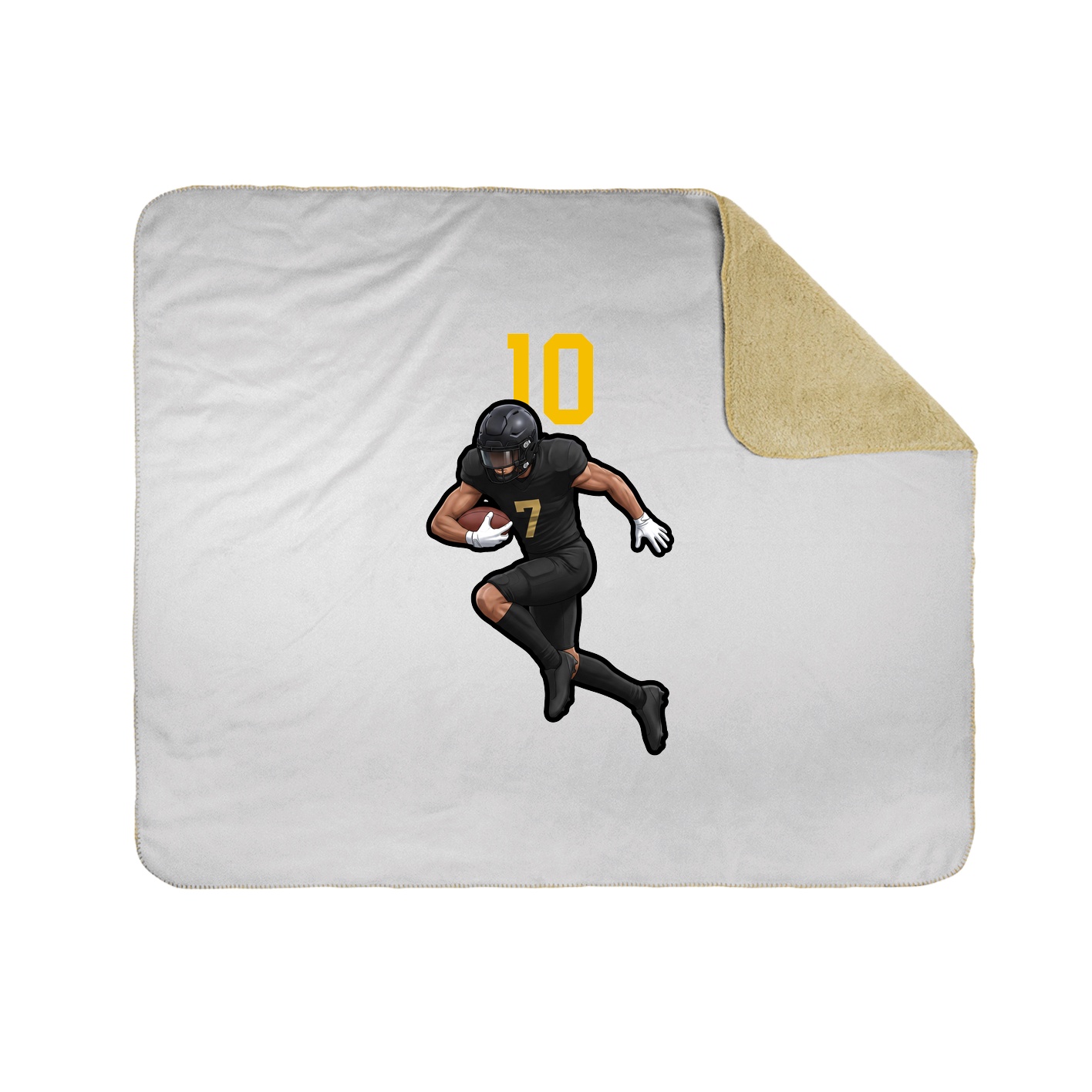 Throw Blanket — Number Top in White
