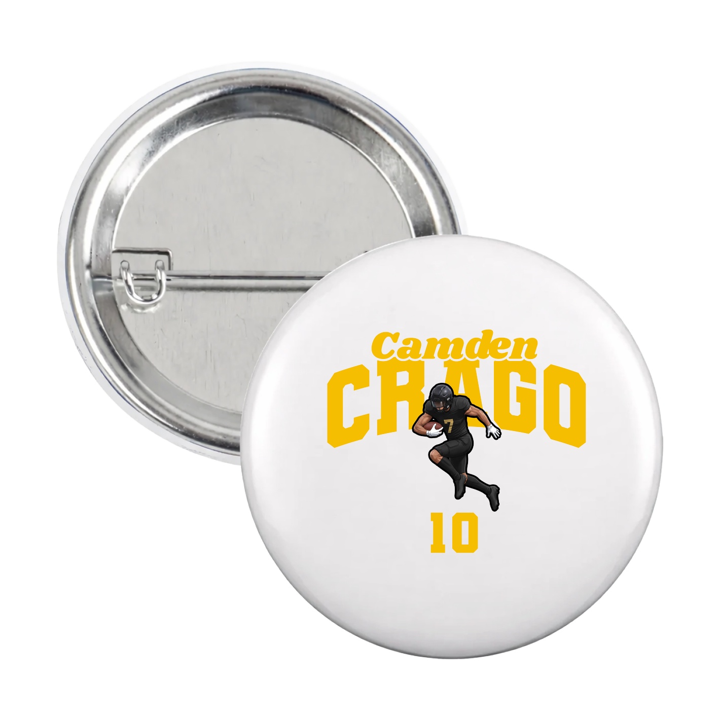 Game Day Button — Signature Arch in White