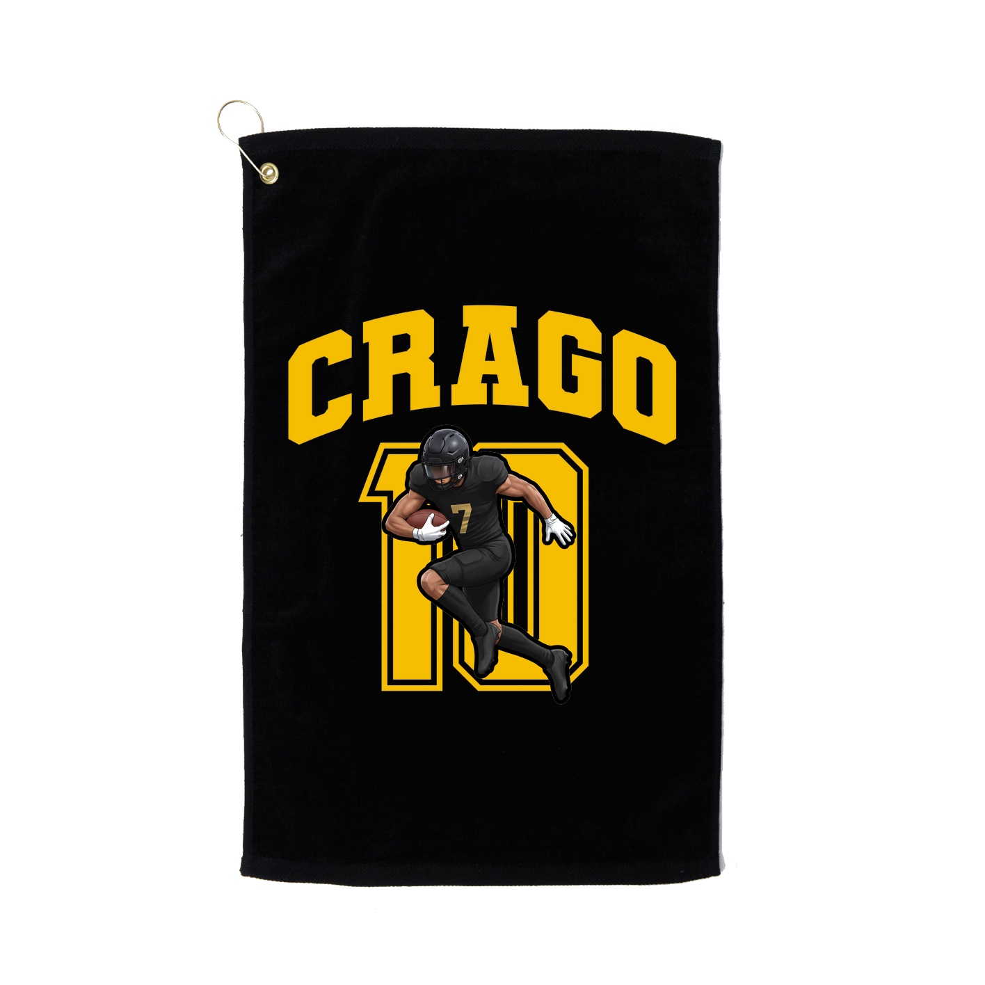 Golf Towel — Number in Black