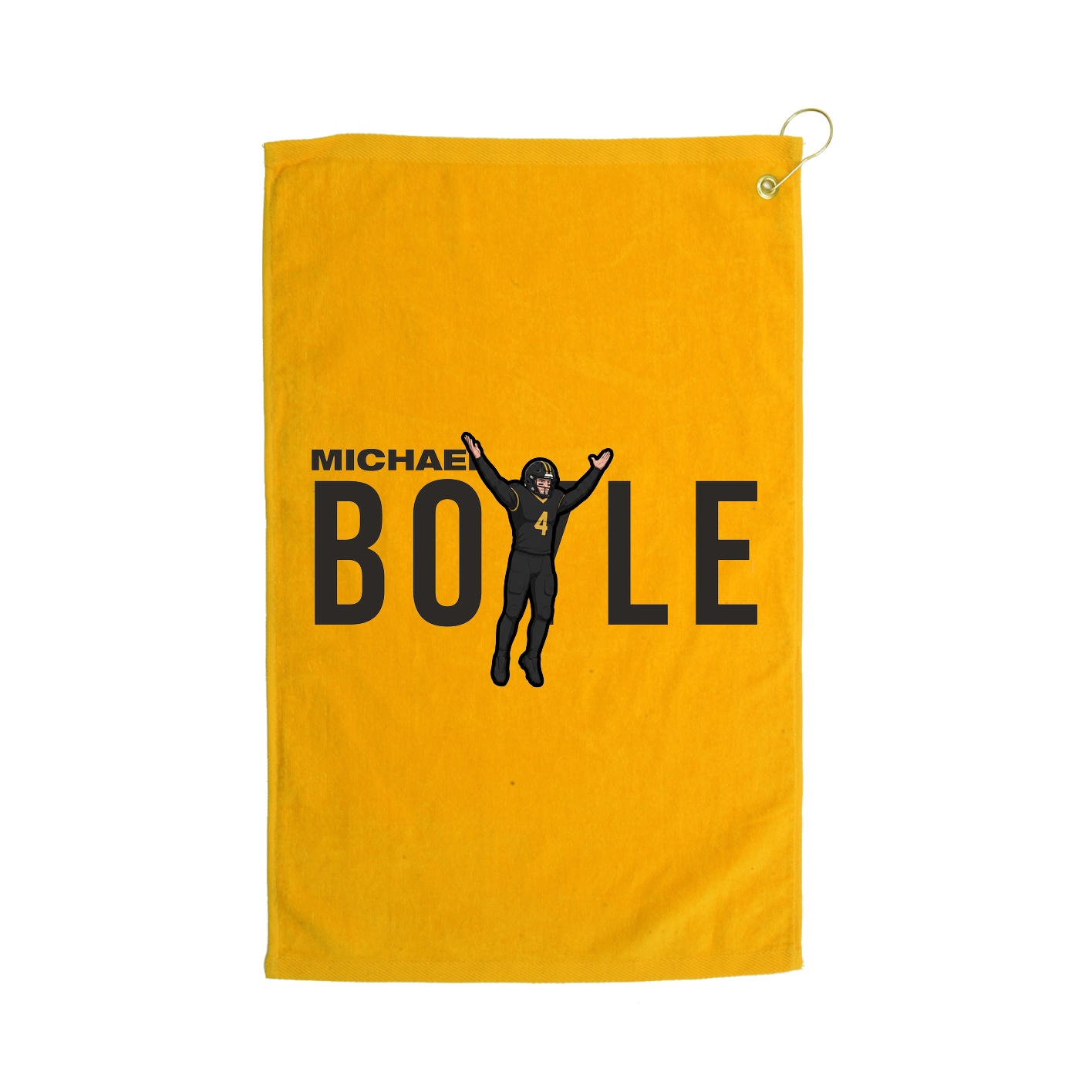 Golf Towel — Player Name in Gold