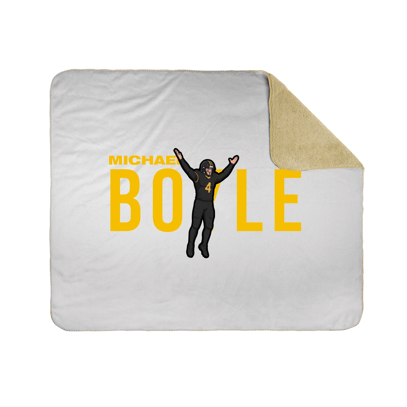 Throw Blanket — Player Name in White