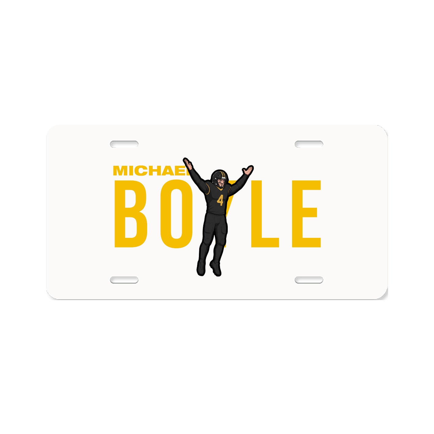 License Plate — Player Name in Classic