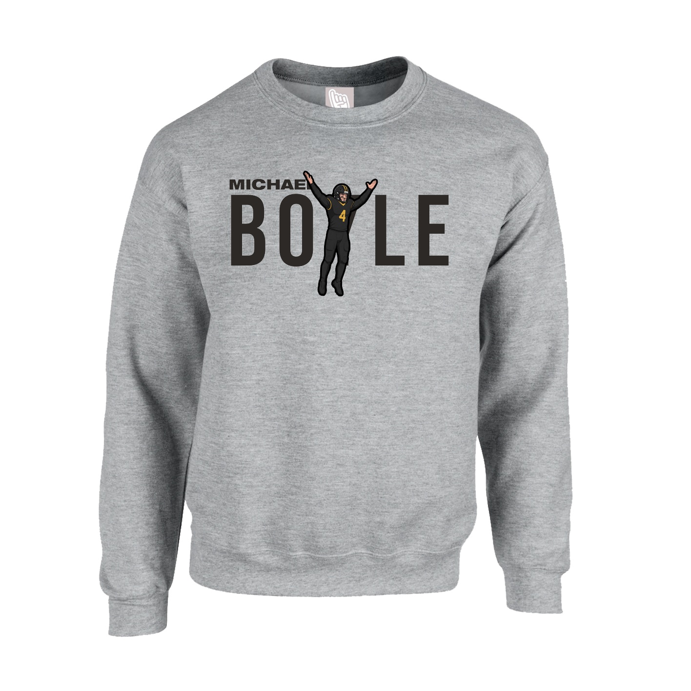 Fleece Crew — Player Name in Grey