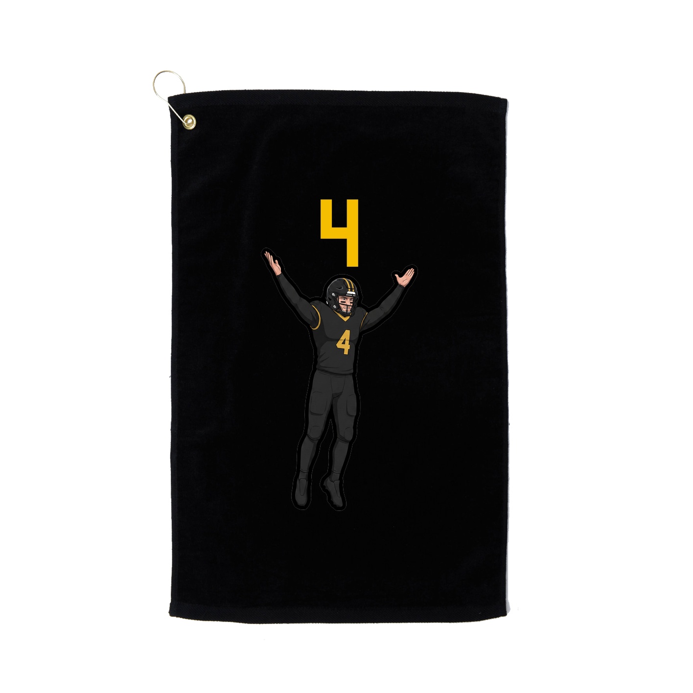 Golf Towel — Number Top in Black