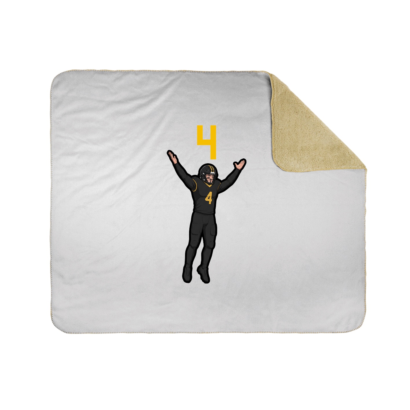 Throw Blanket — Number Top in White